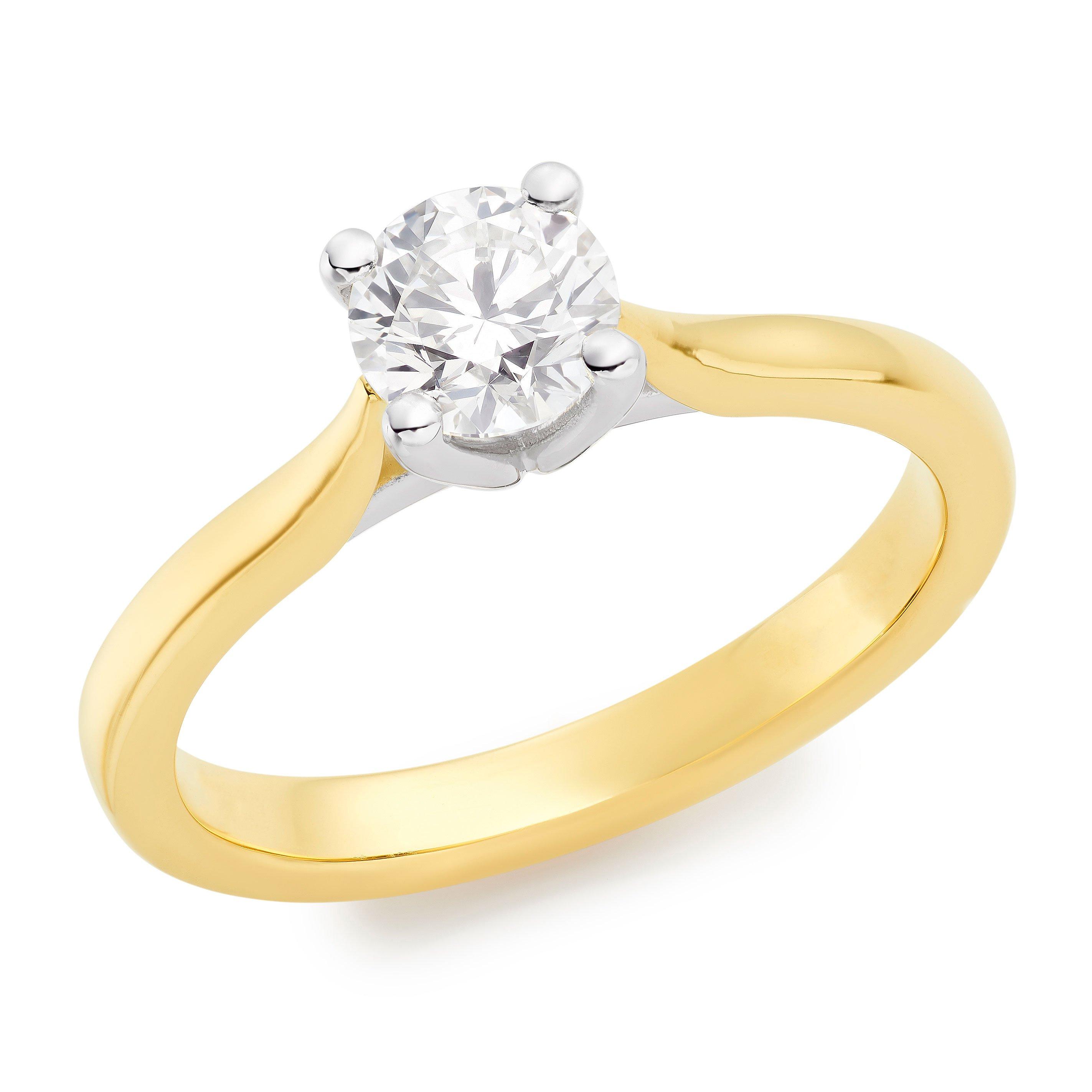 18ct Yellow Gold Diamond Solitaire Ring | 0133645 | Beaverbrooks the ...