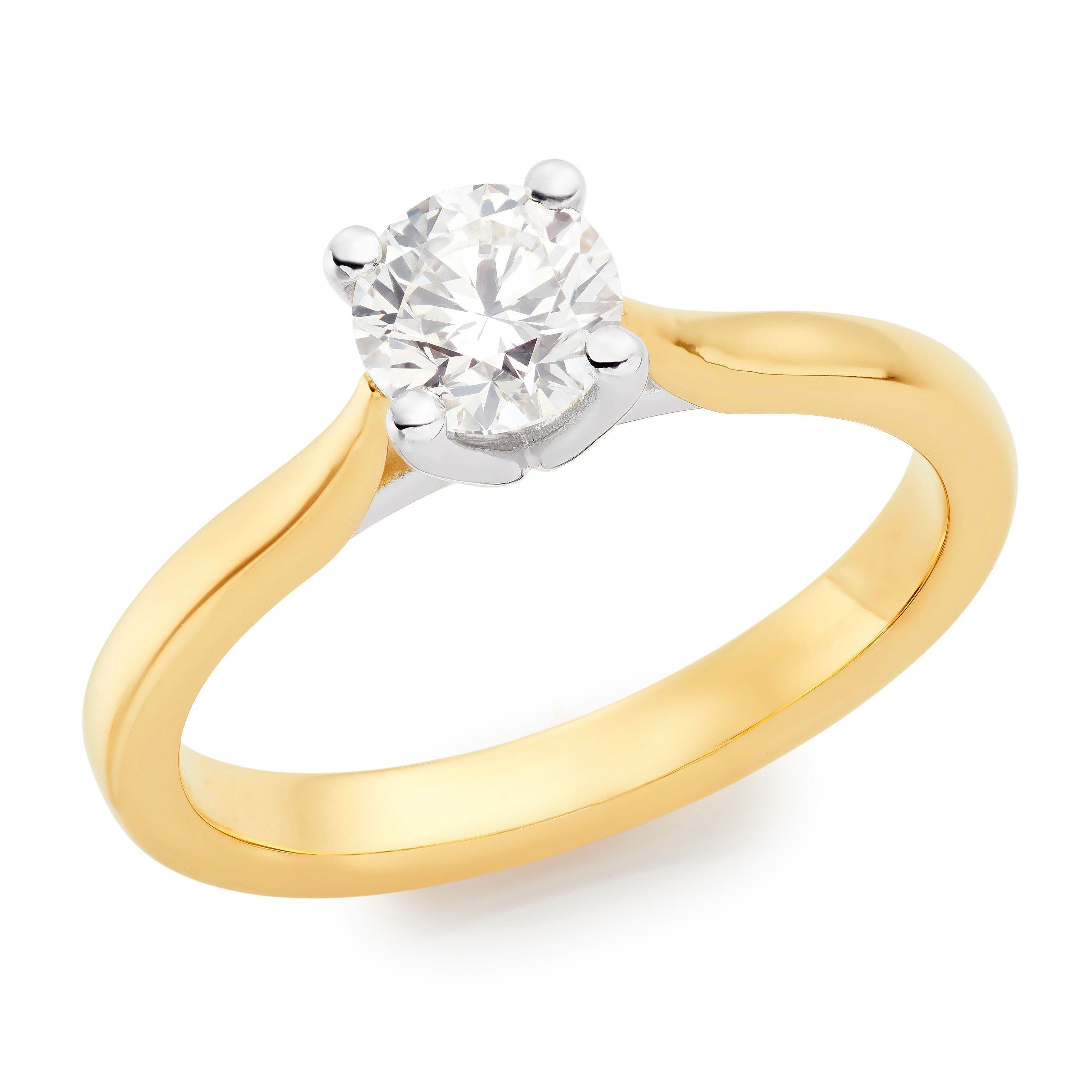 18ct Yellow Gold Diamond Solitaire Ring | 0133646 | Beaverbrooks the ...