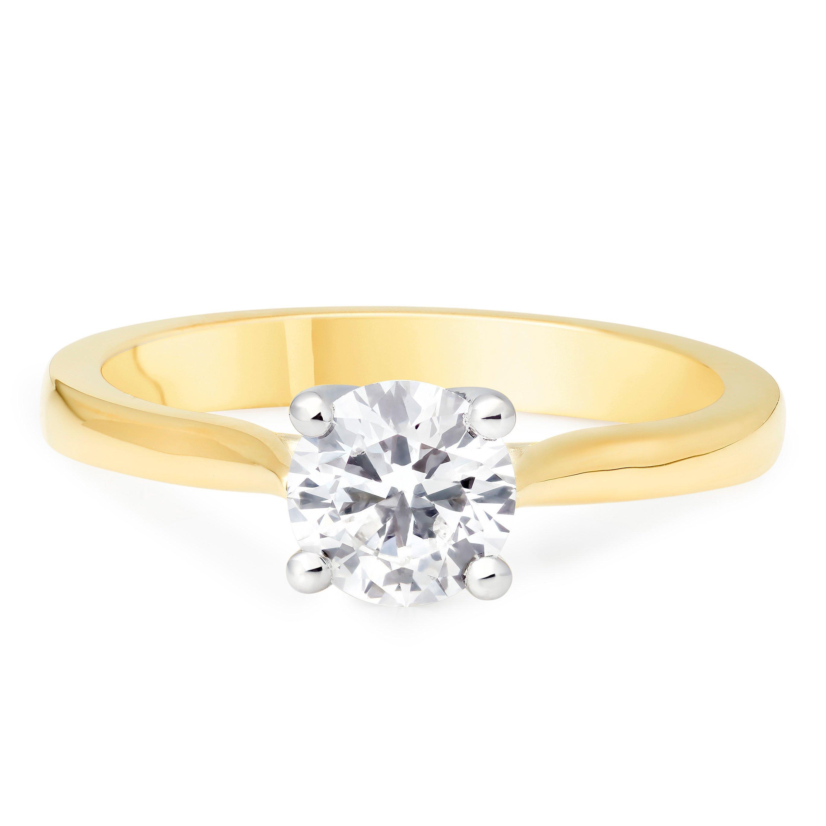 18ct Yellow Gold Diamond Solitaire Ring | 0133646 | Beaverbrooks the ...