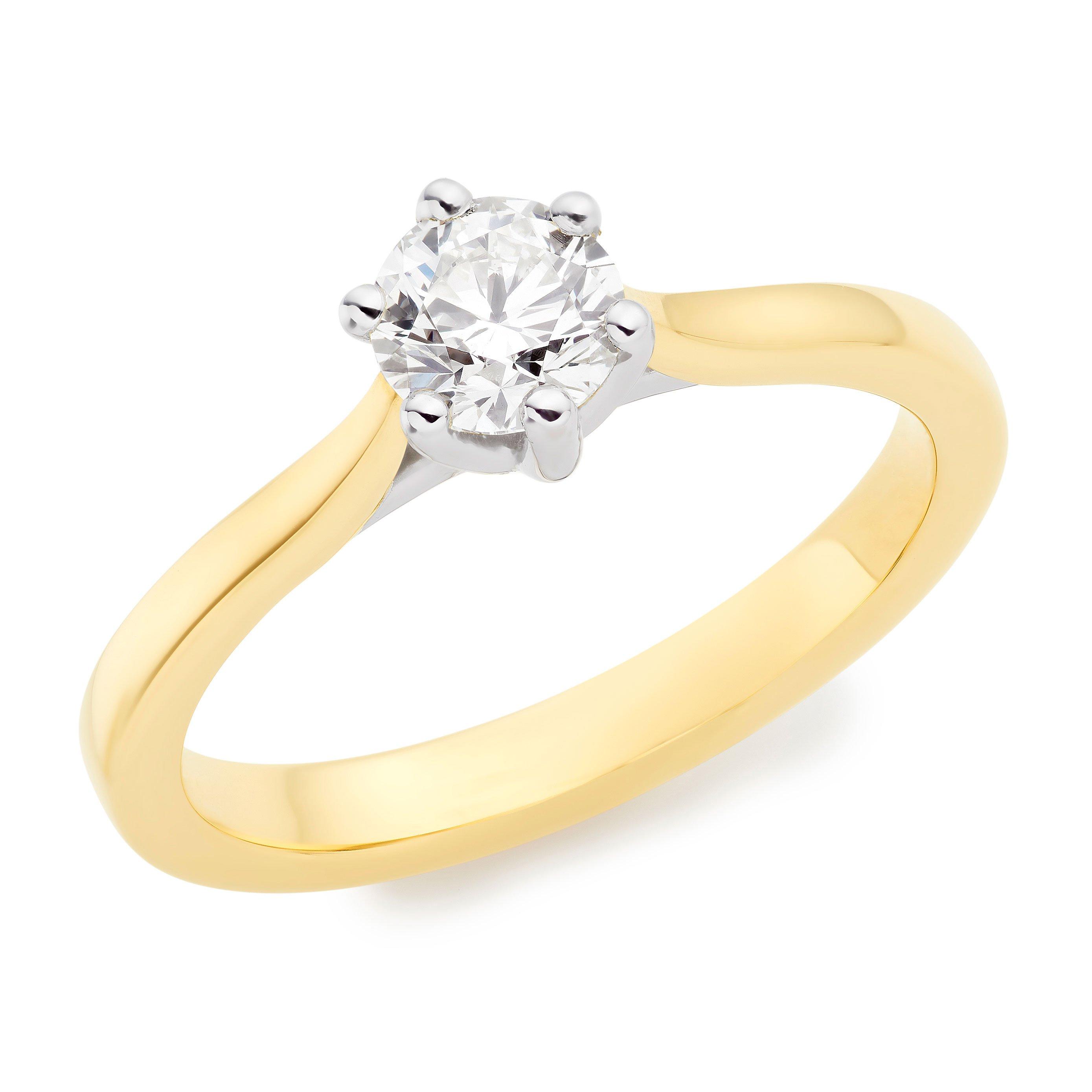 18ct Yellow Gold Diamond Solitaire Ring