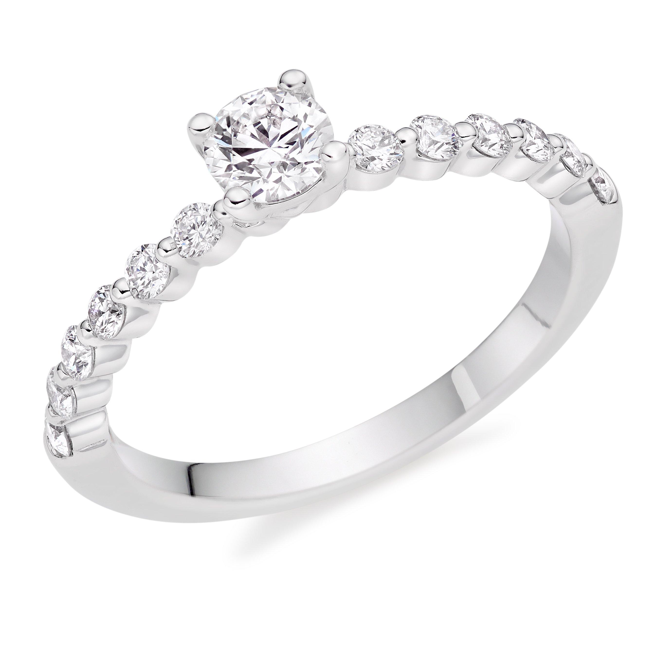 Starlit Platinum Diamond Solitaire Ring