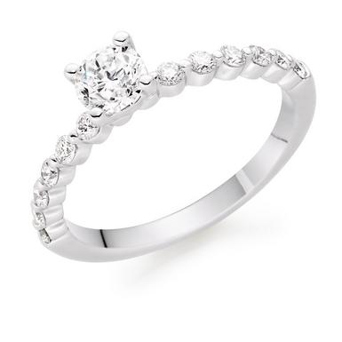 Starlit Platinum Diamond Solitaire Ring