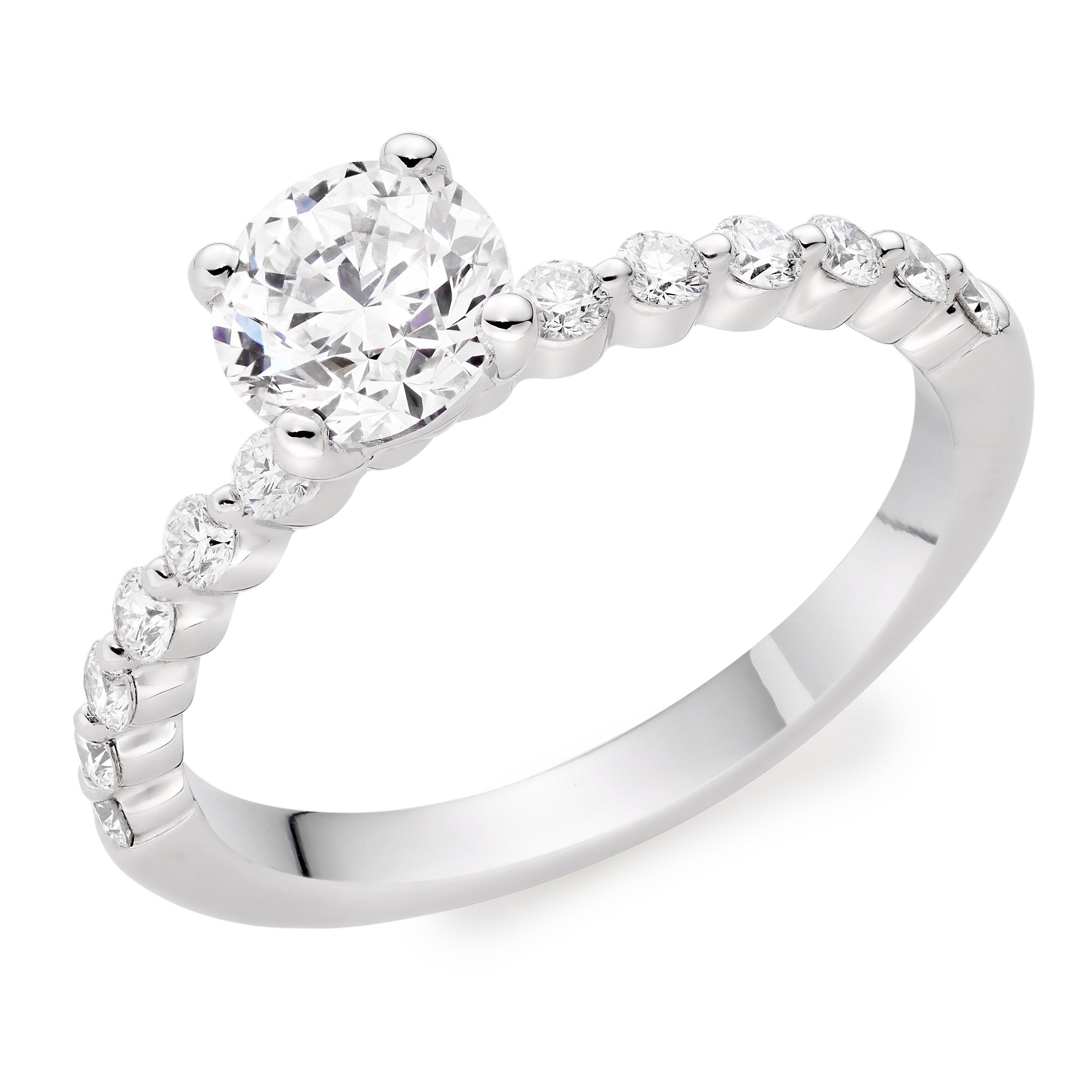 Starlit Platinum Diamond Solitaire Ring