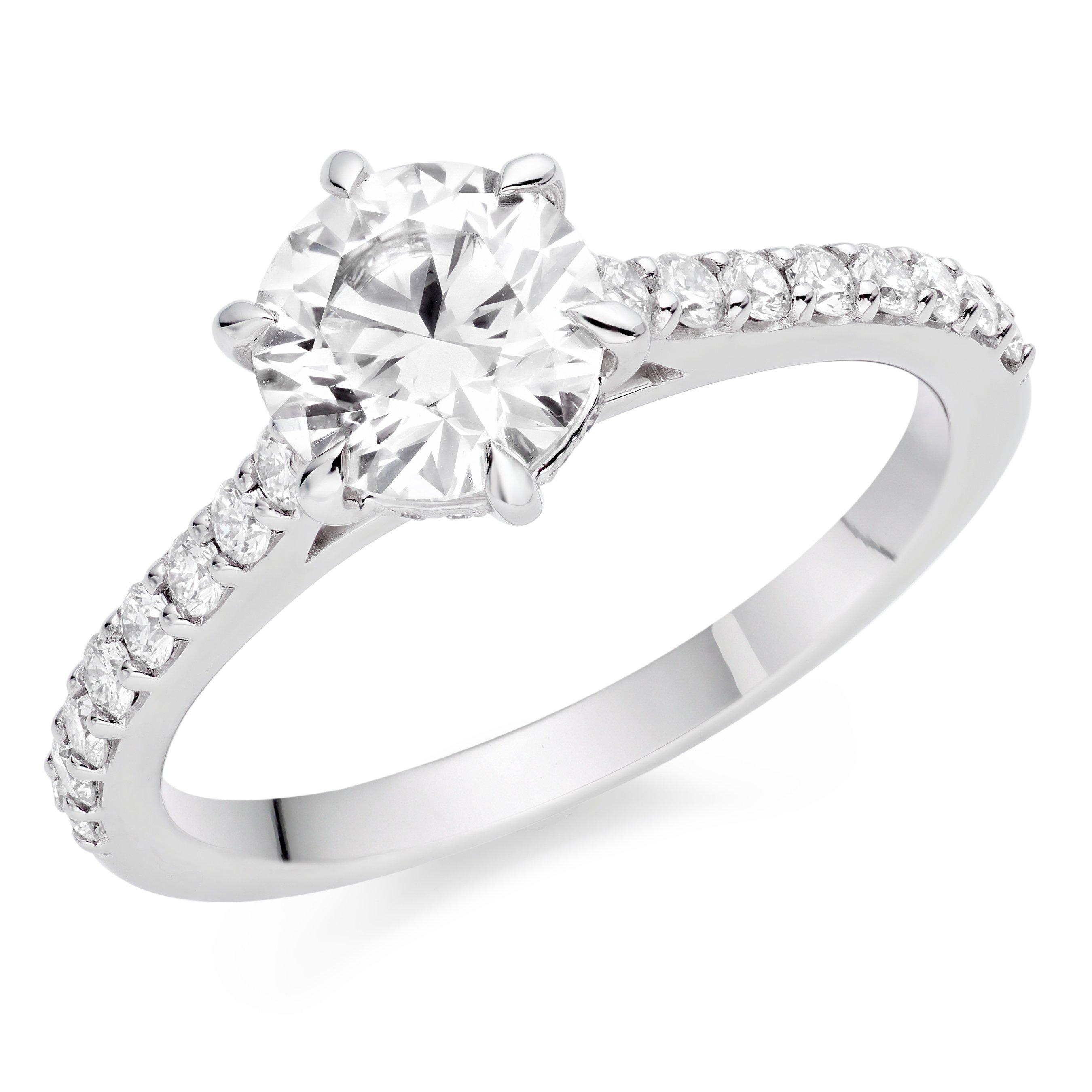 Once Platinum Diamond Solitaire Ring | 0139590 | Beaverbrooks the Jewellers