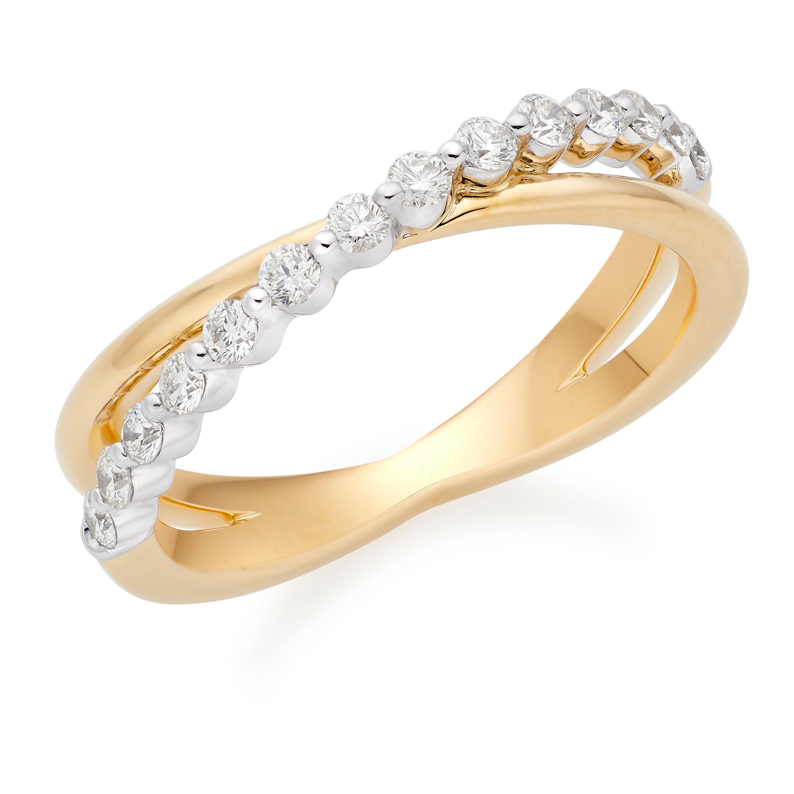 Starlit 18ct Yellow Gold Diamond Half Eternity Ring | 0139719 ...
