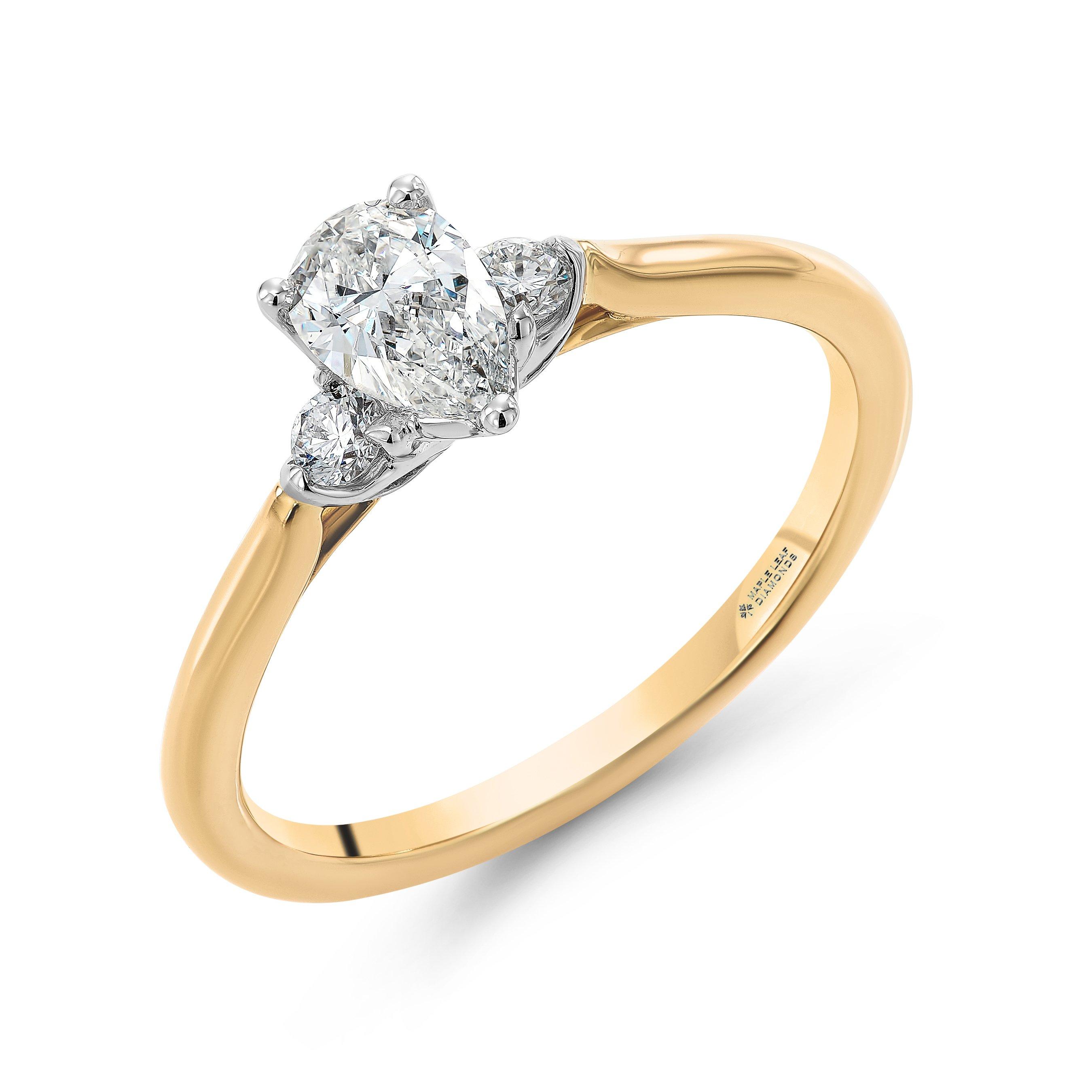 Diamond ring with sales three diamonds