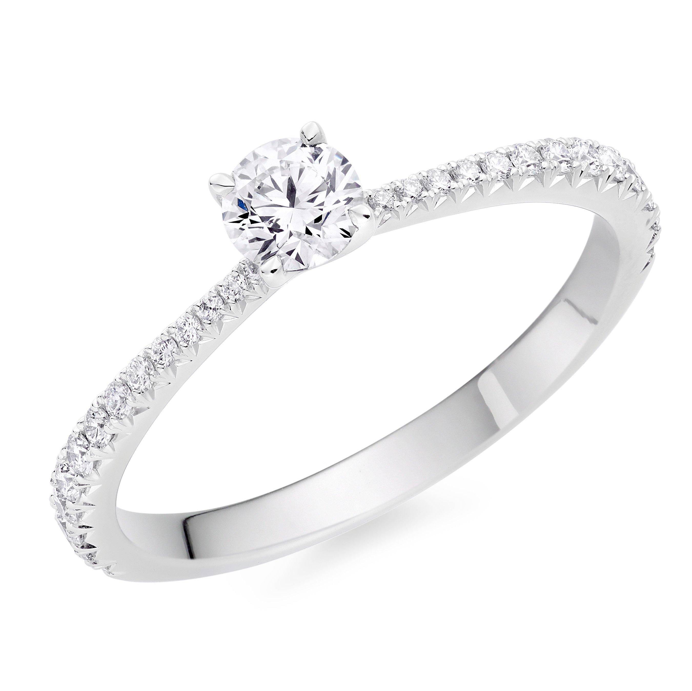 Hearts On Fire Vela Platinum Diamond Solitaire Ring