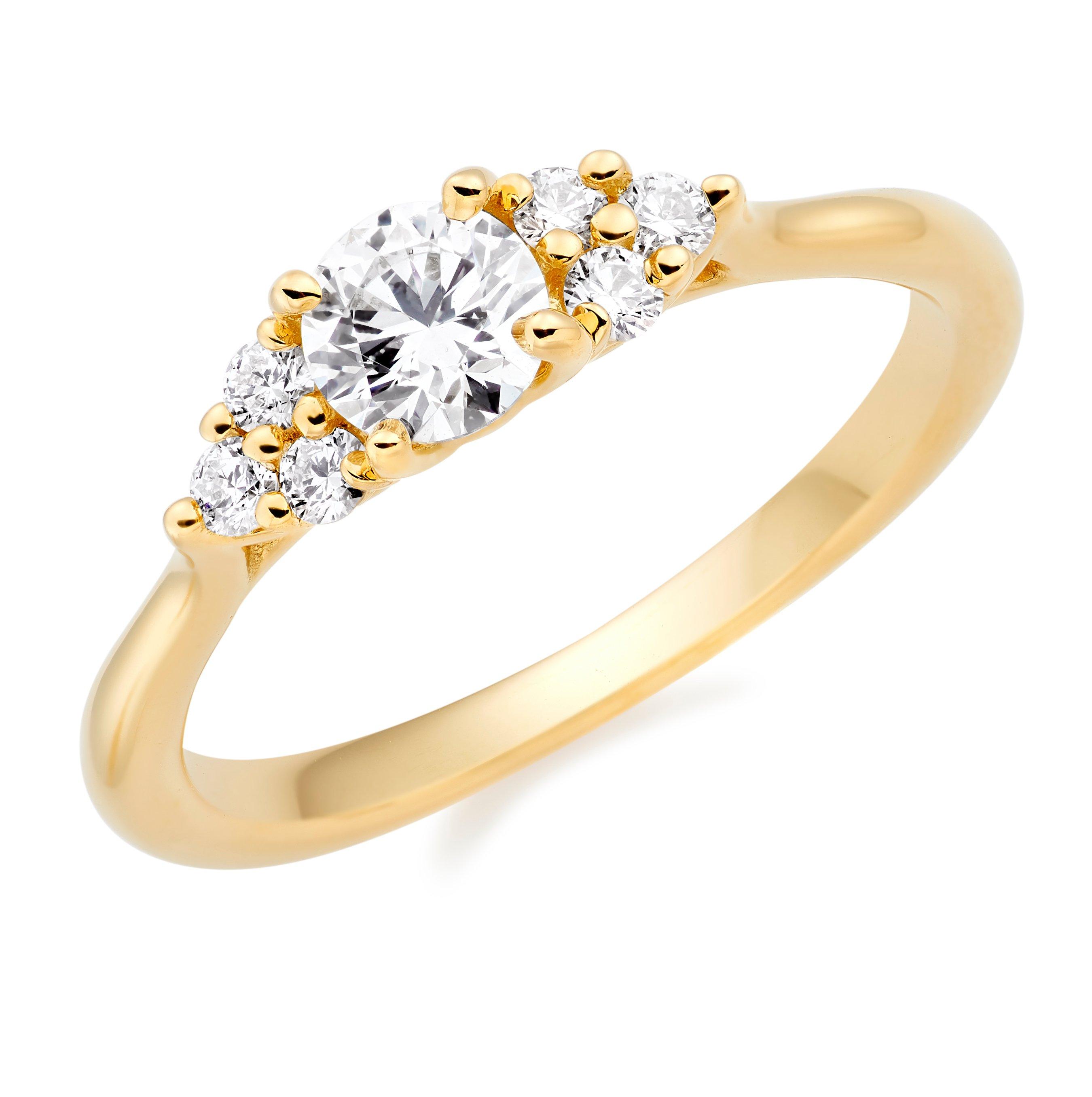 Hearts On Fire Felicity 18ct Yellow Gold Diamond Cluster Ring | 0140442 ...