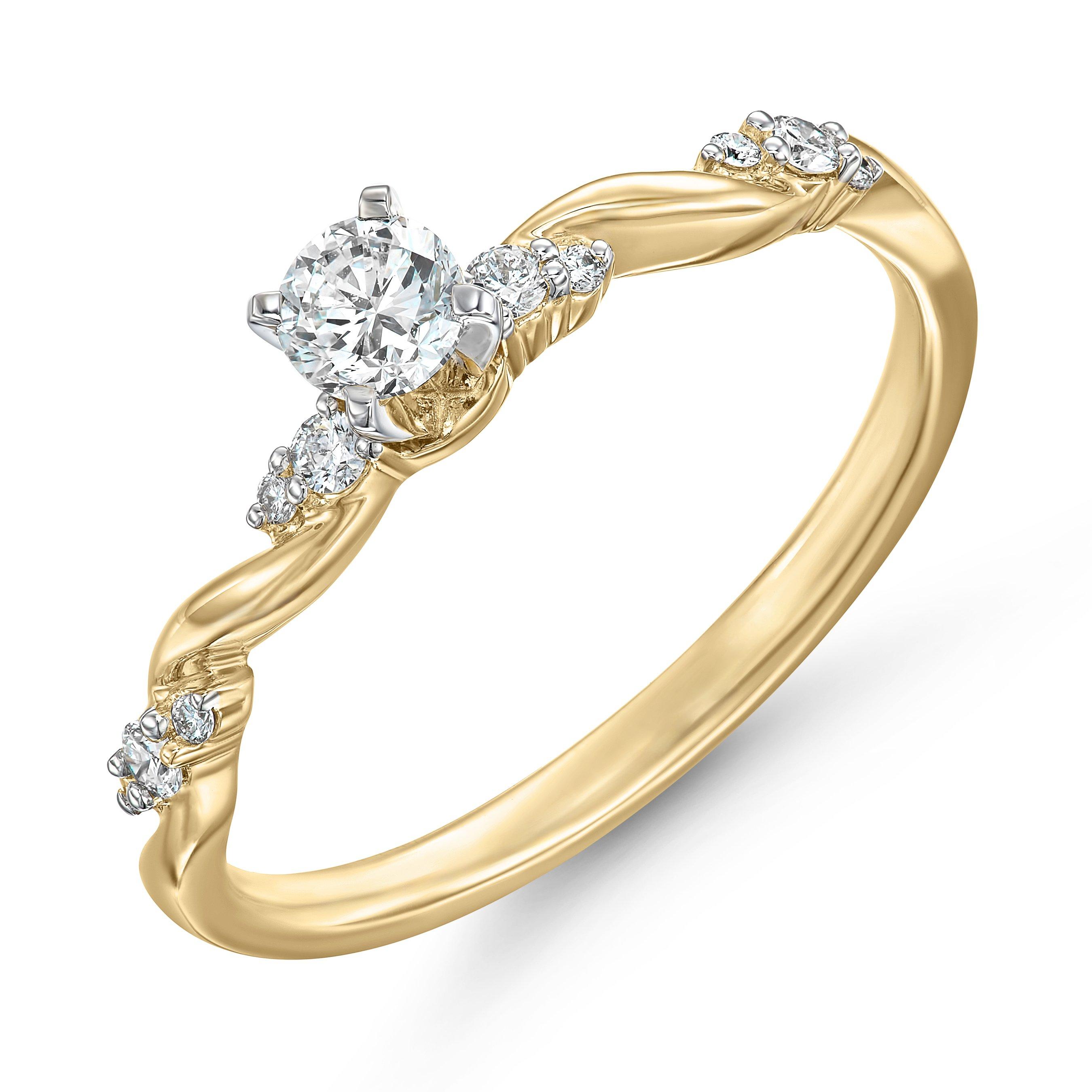 18ct Yellow Gold Diamond Solitaire Engagement Ring