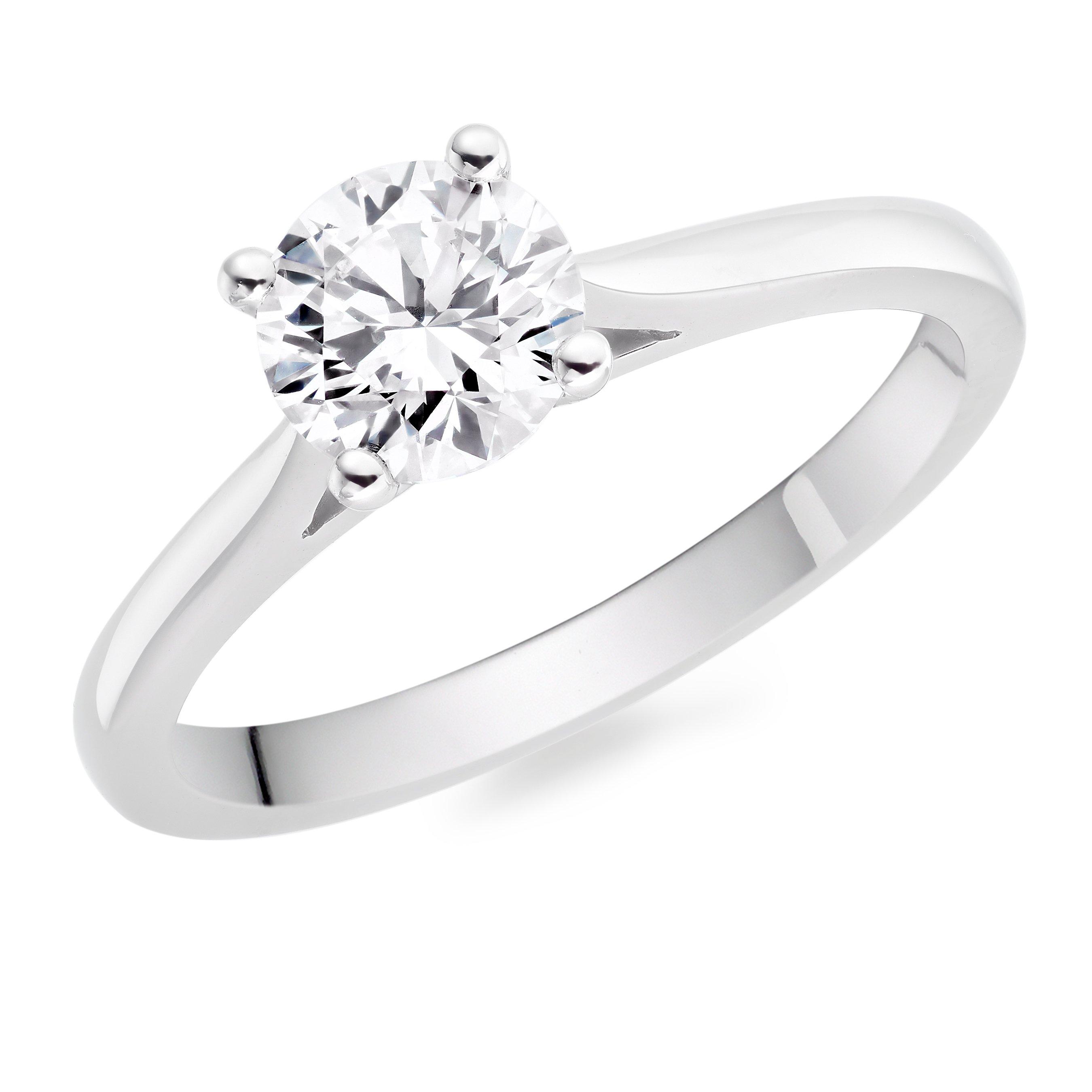 Once Platinum Diamond Solitaire Engagement Ring