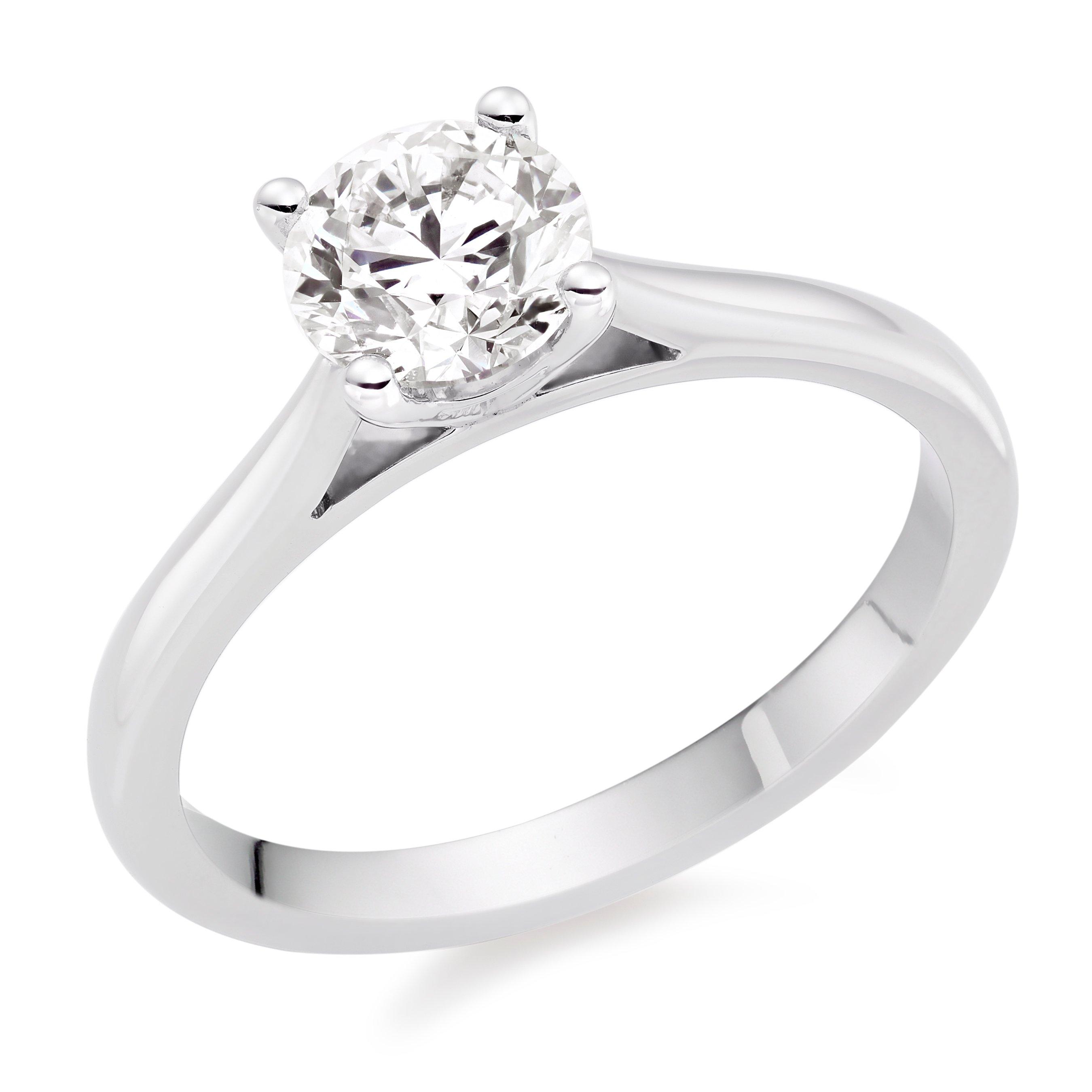 Once Platinum Diamond Solitaire Ring | 0141492 | Beaverbrooks the Jewellers