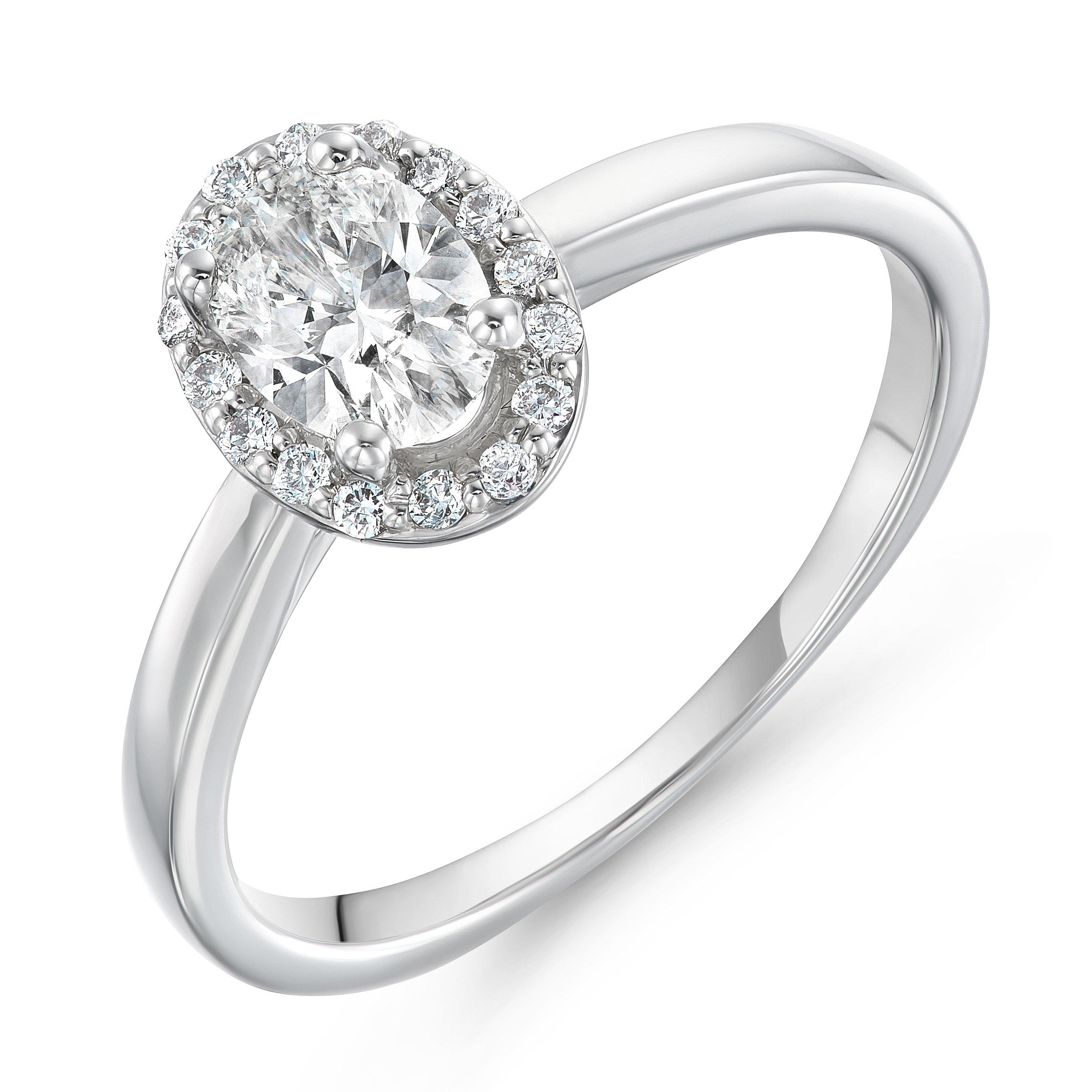 Beyond Brilliance 18ct White Gold Oval Shaped Diamond Ring