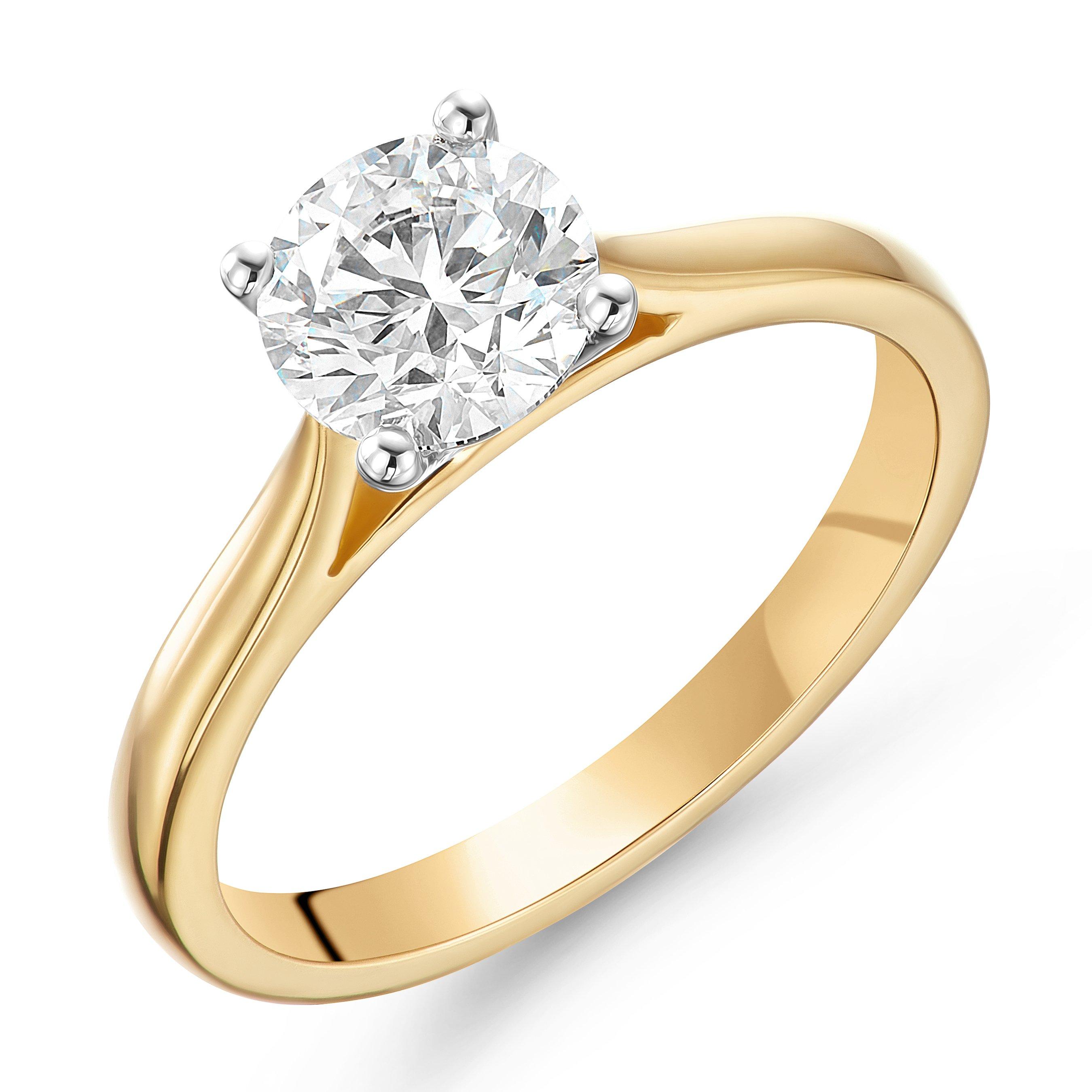 Once 18ct Yellow Gold Diamond Solitaire Ring | 0143549 | Beaverbrooks ...