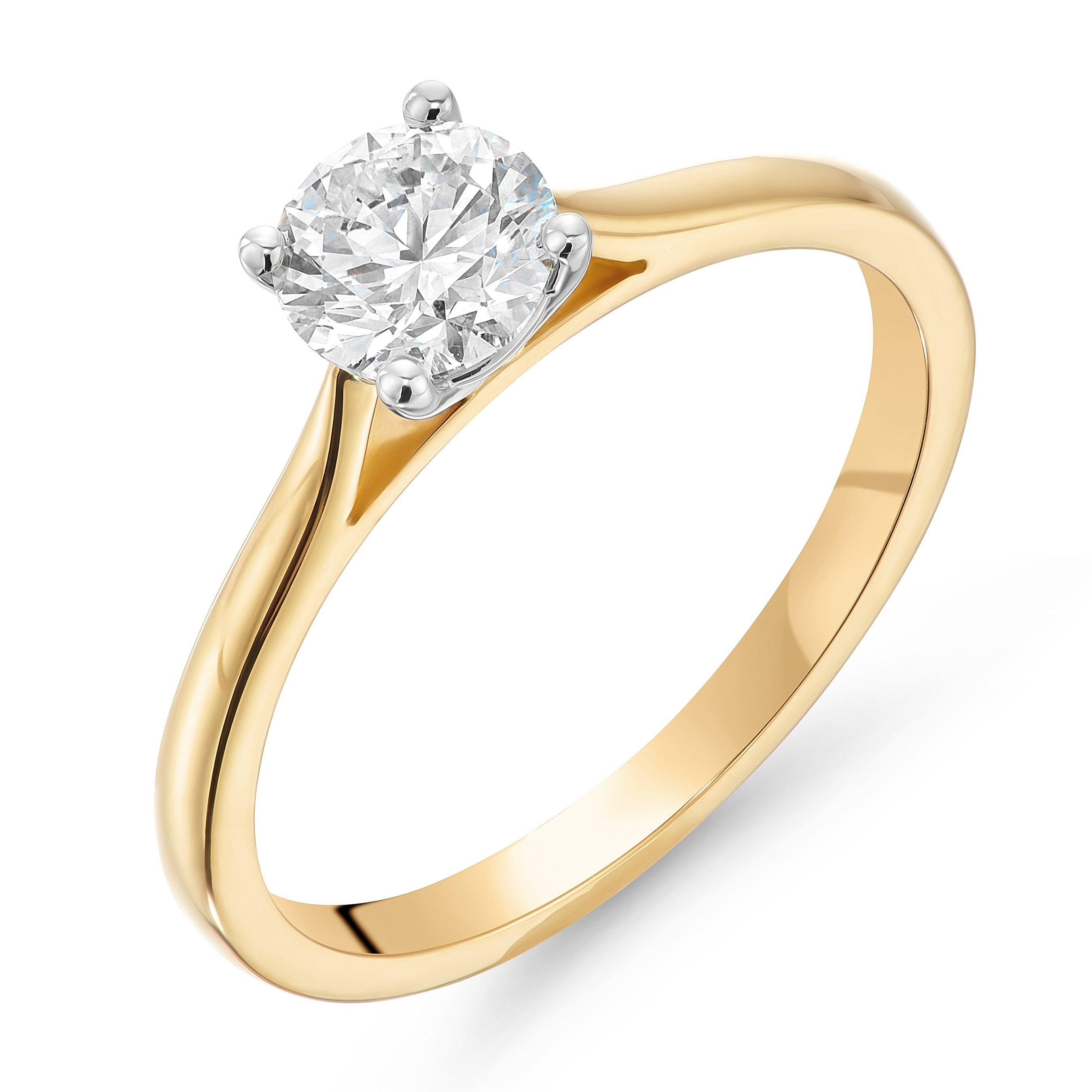 Once 18ct Yellow Gold Diamond Solitaire Ring | 0143553 | Beaverbrooks ...