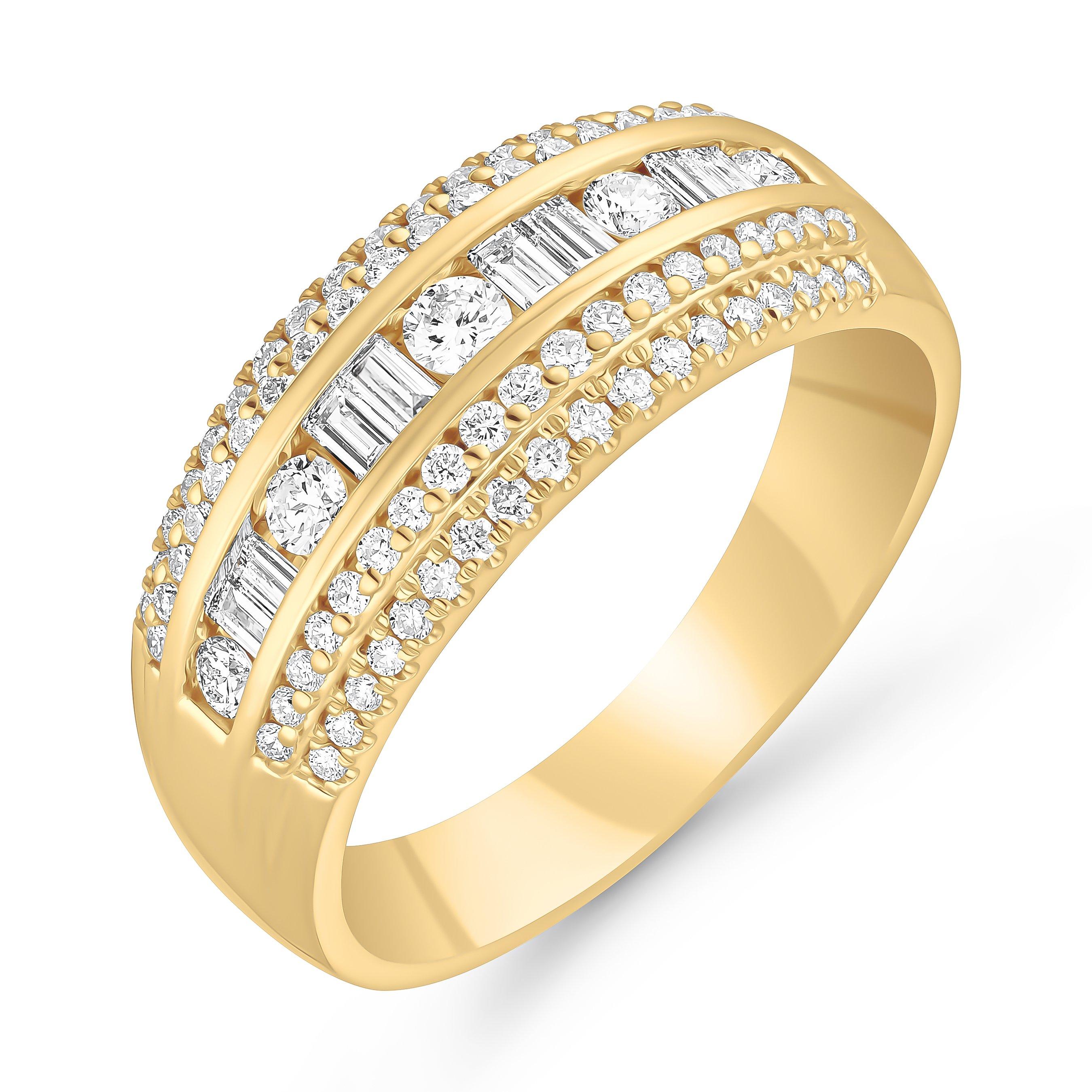 18ct Yellow Gold Diamond Half Eternity Ring