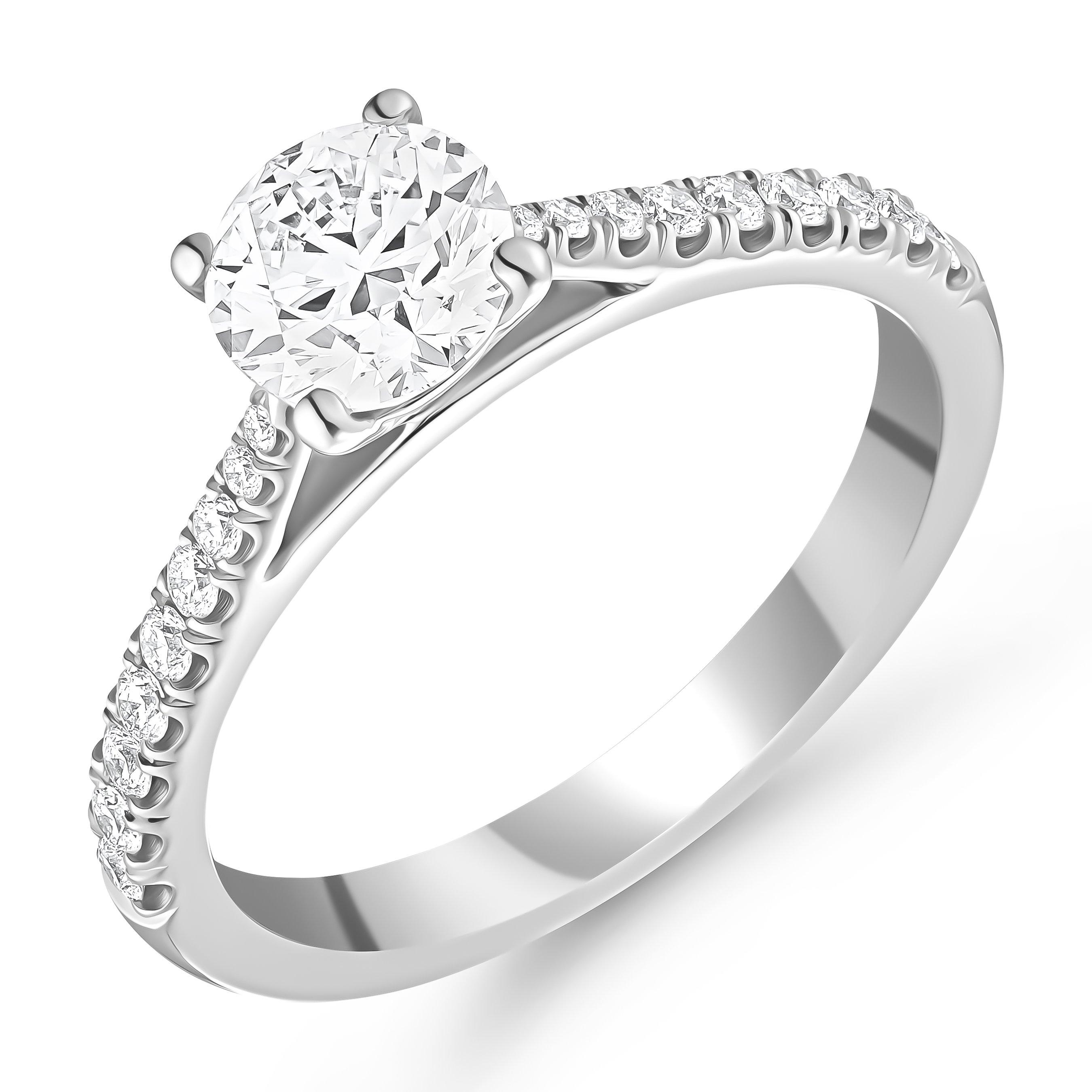 Once Platinum Diamond Solitaire Engagement Ring
