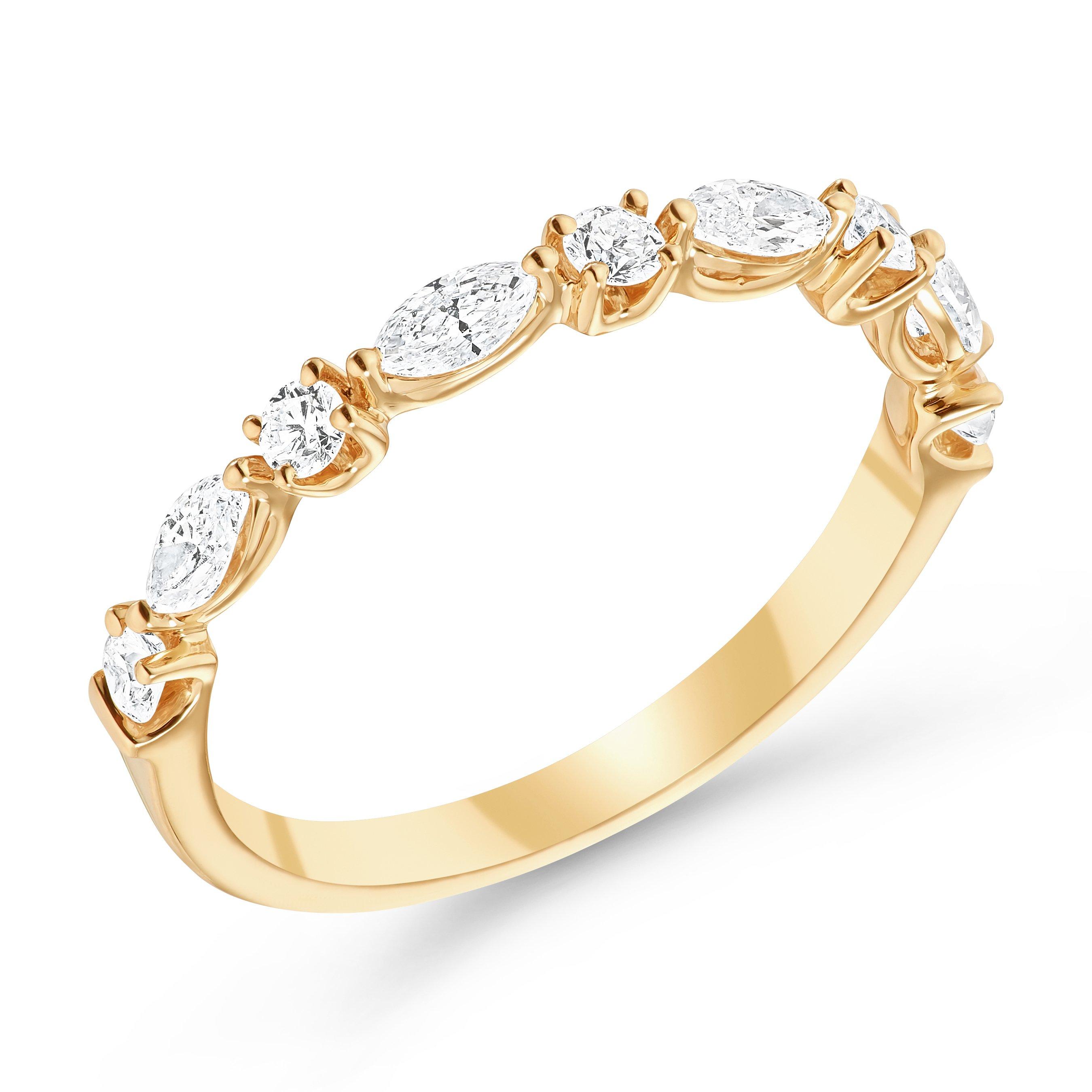 Beaverbrooks 18ct Yellow Gold Diamond Half Eternity Ring
