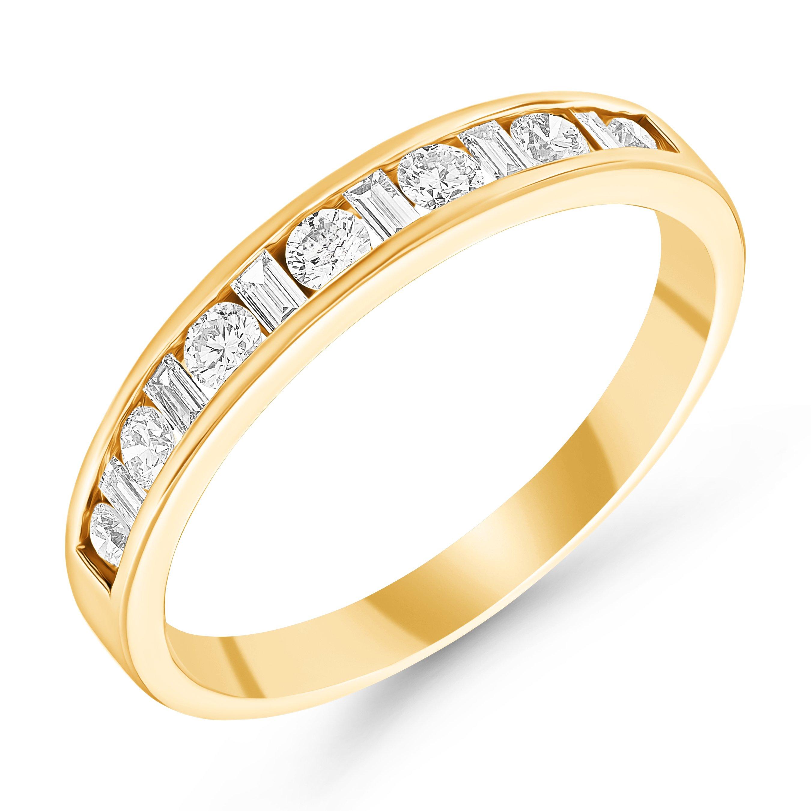 Beaverbrooks 18ct Yellow Gold Diamond Half Eternity Ring