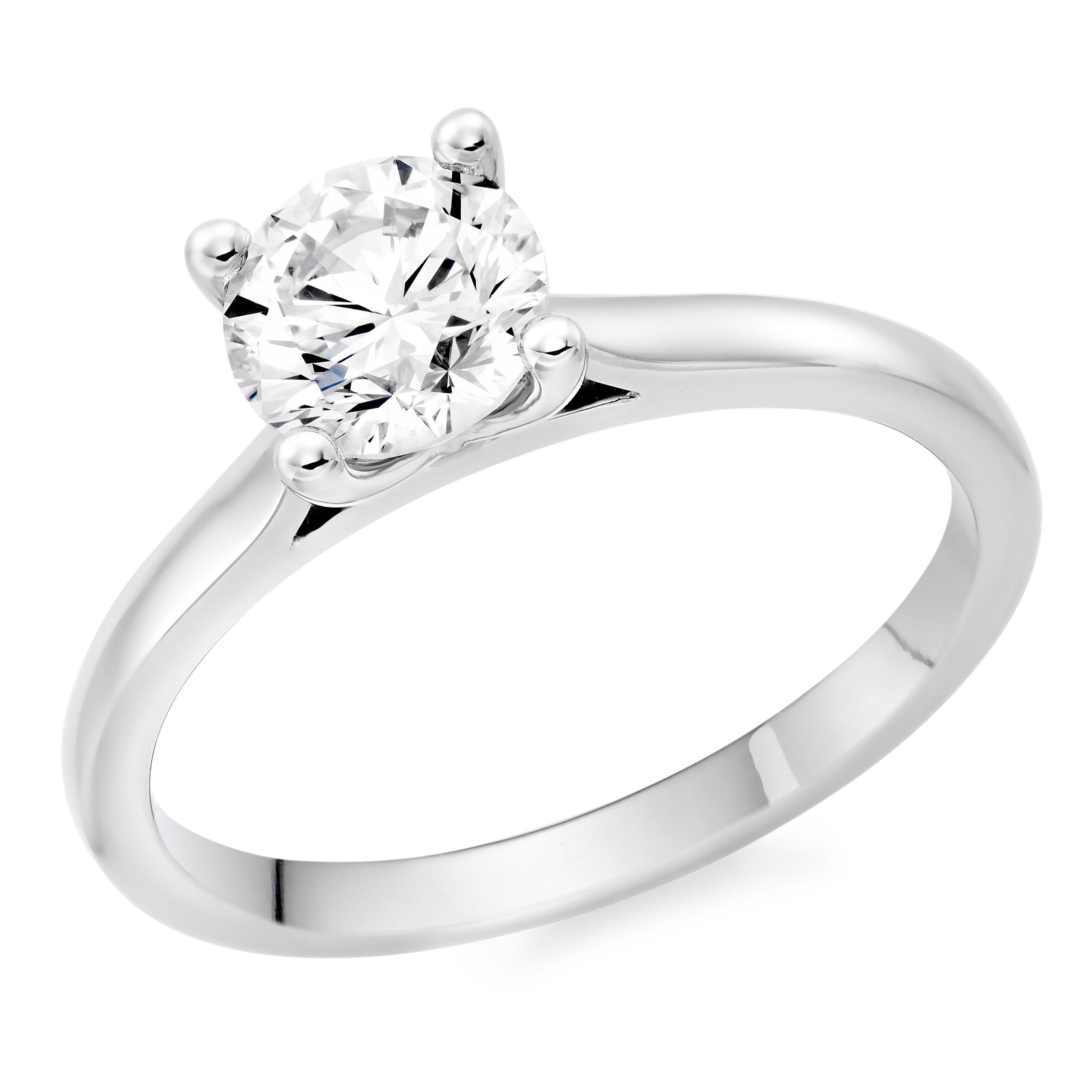 Beaverbrooks Once Platinum Diamond Solitaire Engagement Ring