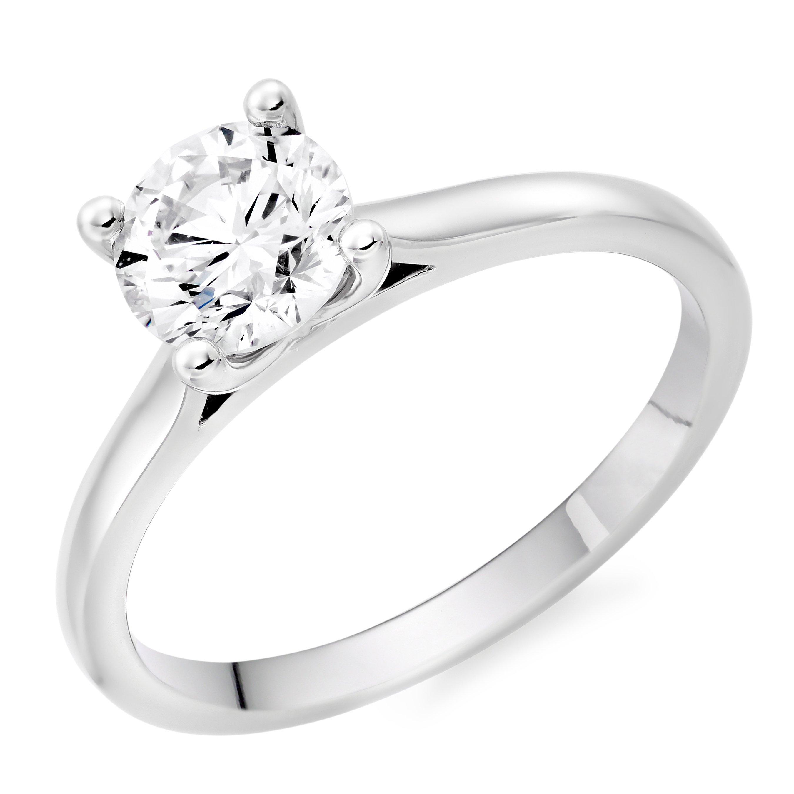 Beaverbrooks Once Platinum Diamond Solitaire Engagement Ring