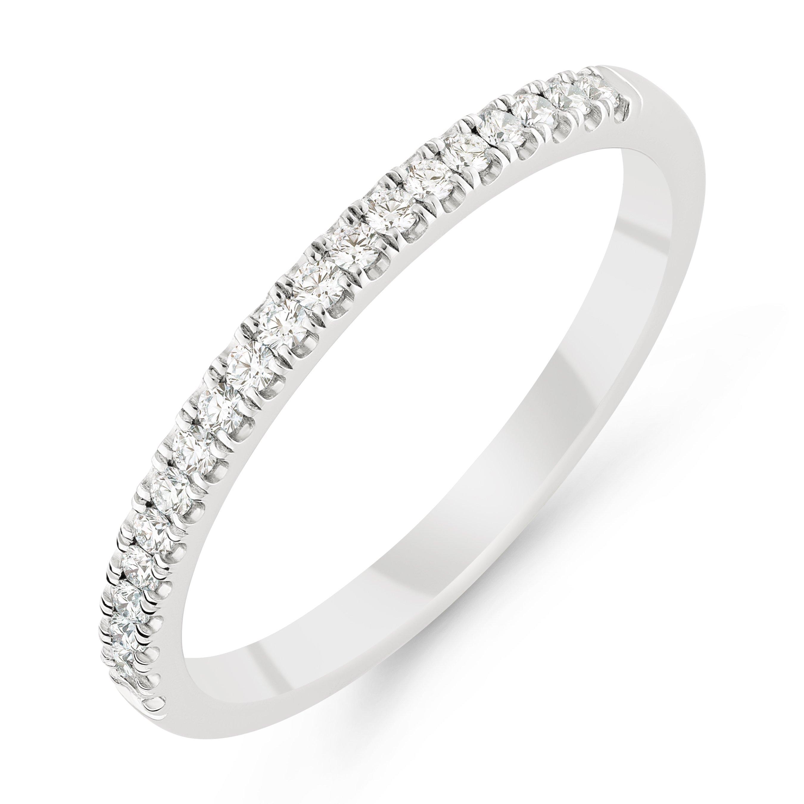 Beaverbrooks True Platinum Diamond Half Eternity Ring