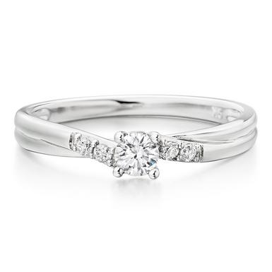 9ct White Gold Diamond Solitaire Ring | 0000023 | Beaverbrooks the ...