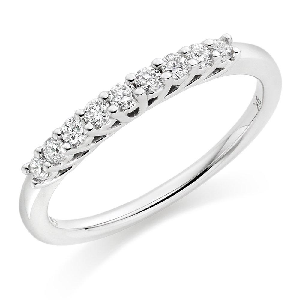 9ct White Gold Diamond Half Eternity Ring | 0000024 | Beaverbrooks the ...