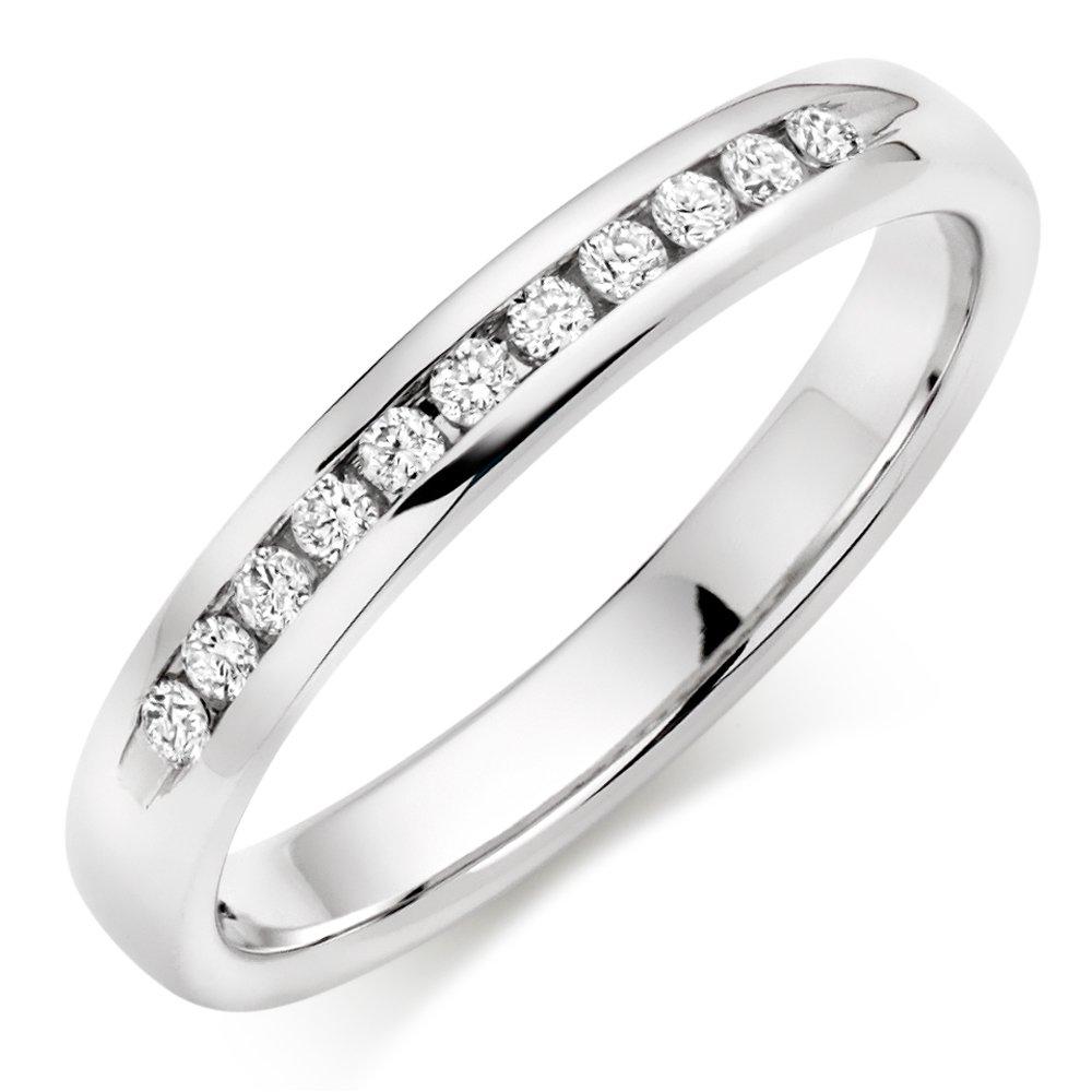 9ct white gold half eternity deals ring