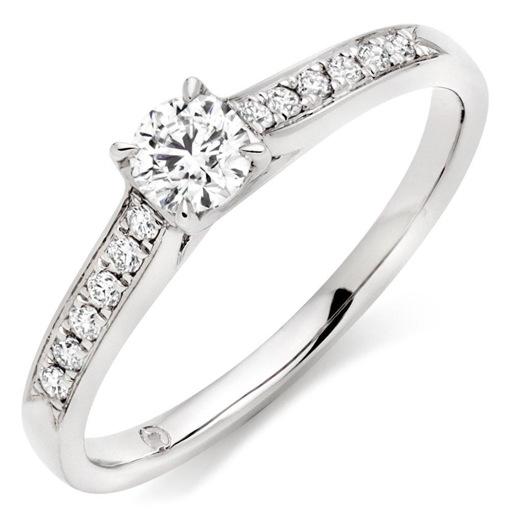 18ct White Gold Diamond Solitaire Ring | 0000174 | Beaverbrooks the ...