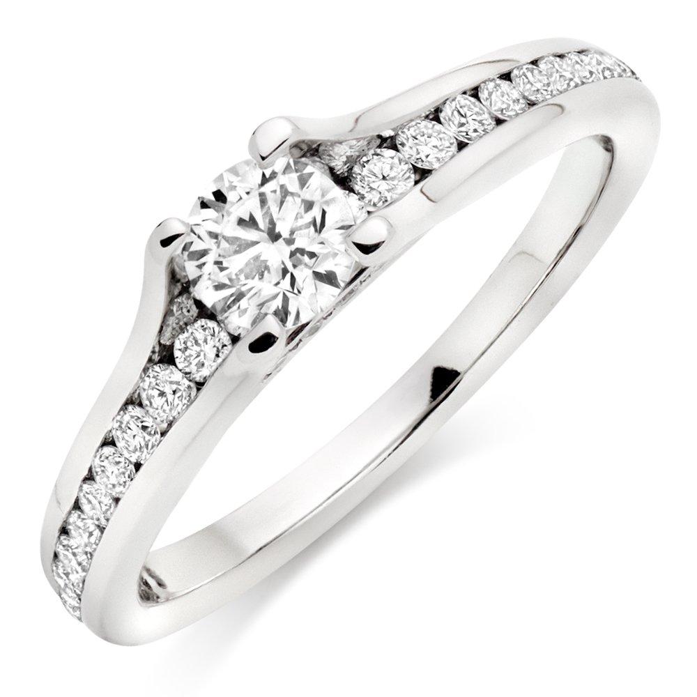 18ct White Gold Diamond Solitaire Ring | 0005510 | Beaverbrooks the ...