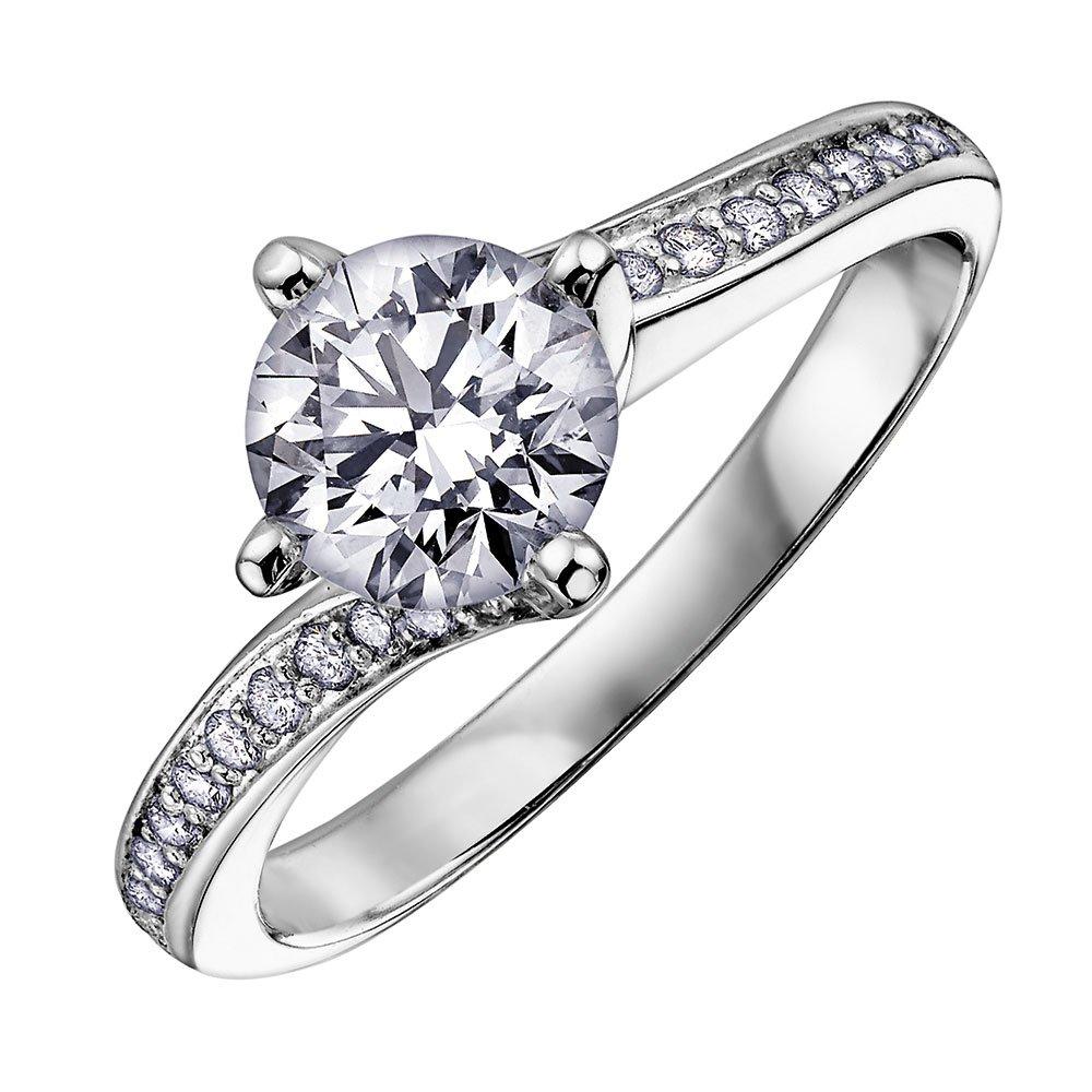 Maple Leaf Diamonds Twist 18ct White Gold Diamond Ring | 0007700 ...