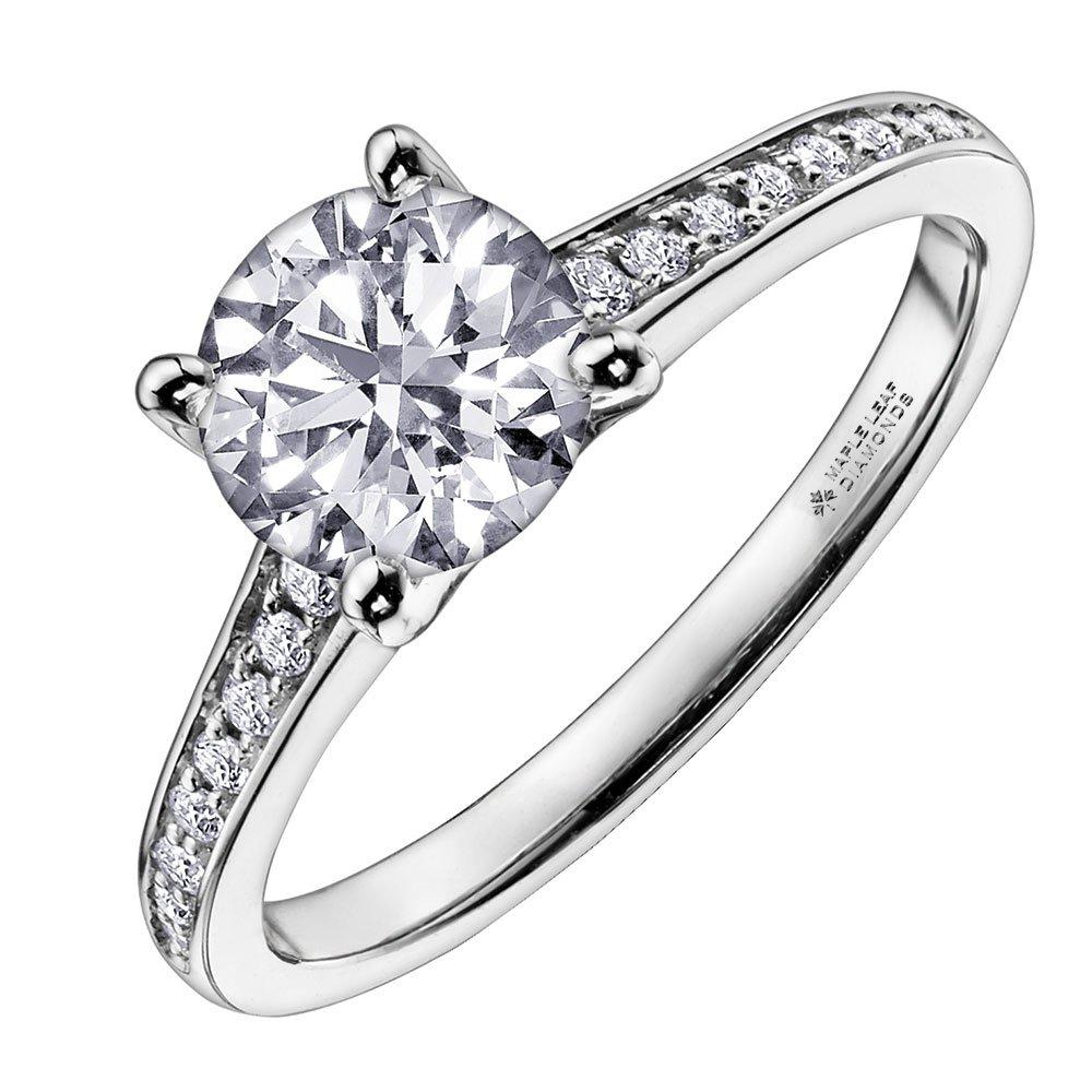 Maple Leaf Diamonds 18ct White Gold Diamond Solitaire Engagement Ring