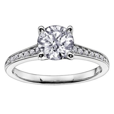 Maple Leaf Diamonds 18ct White Gold Diamond Solitaire Ring | 0007707 ...