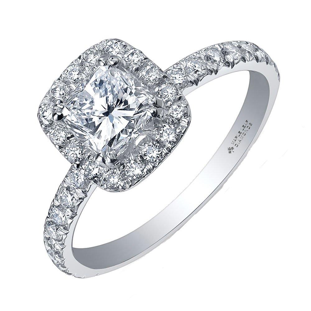 Maple Leaf Diamonds 18ct White Gold Diamond Halo Ring | 0007711 ...