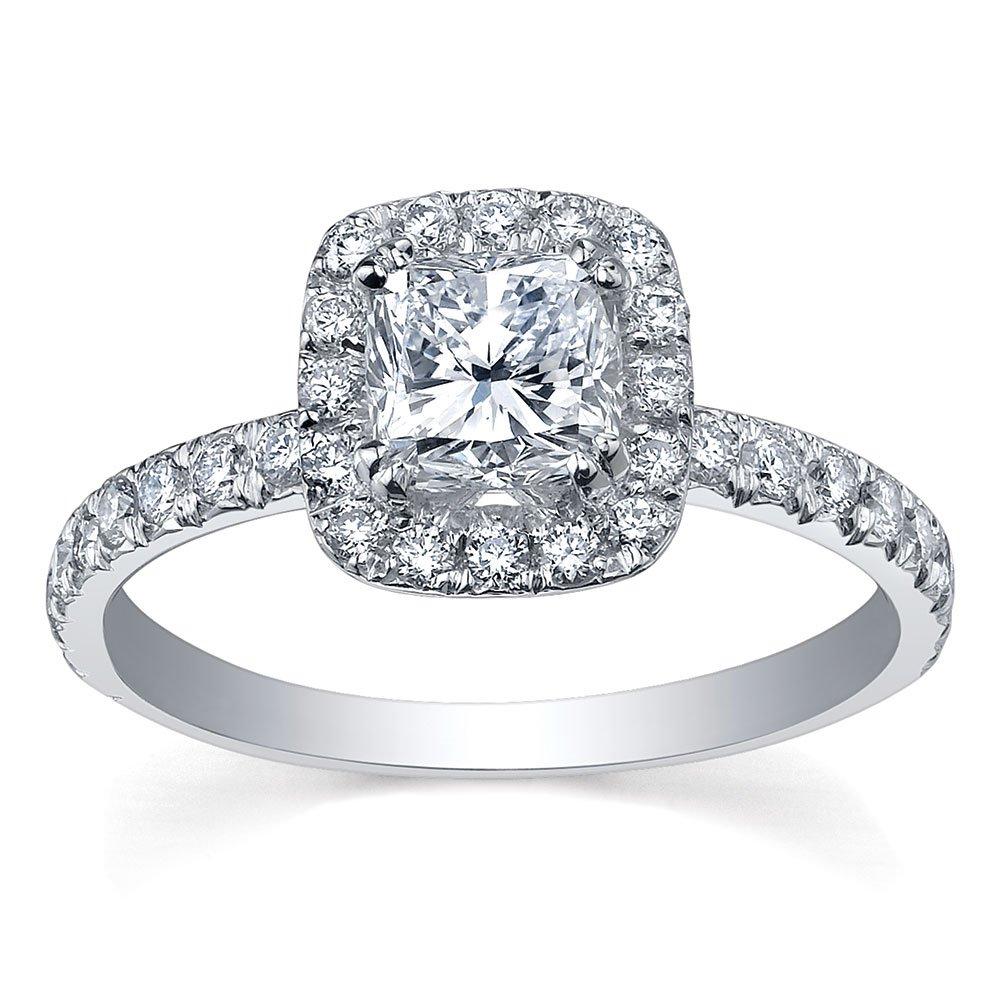 Maple Leaf Diamonds 18ct White Gold Diamond Halo Ring | 0007711 ...