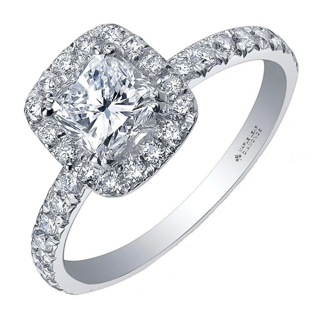 White gold clearance diamond halo ring