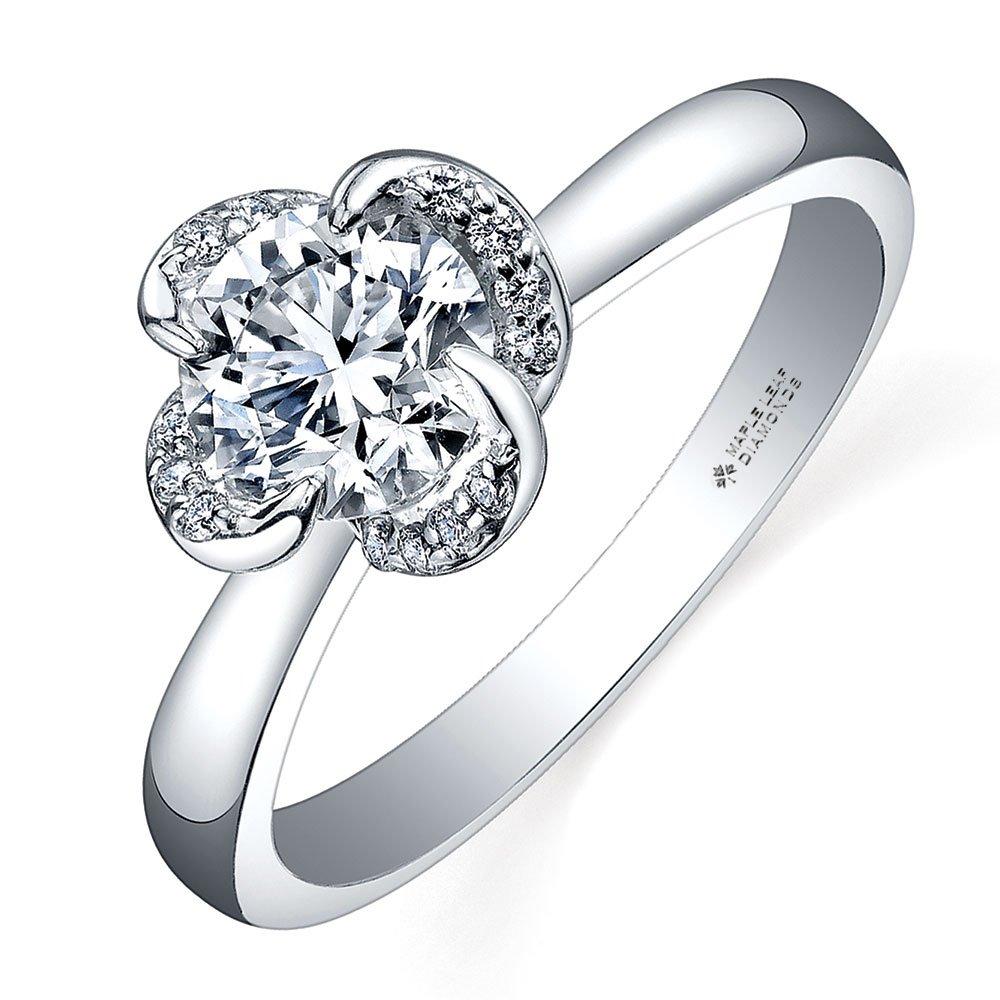 Maple Leaf Diamonds Wind's Embrace 18ct White Gold Diamond Solitaire Engagement Ring