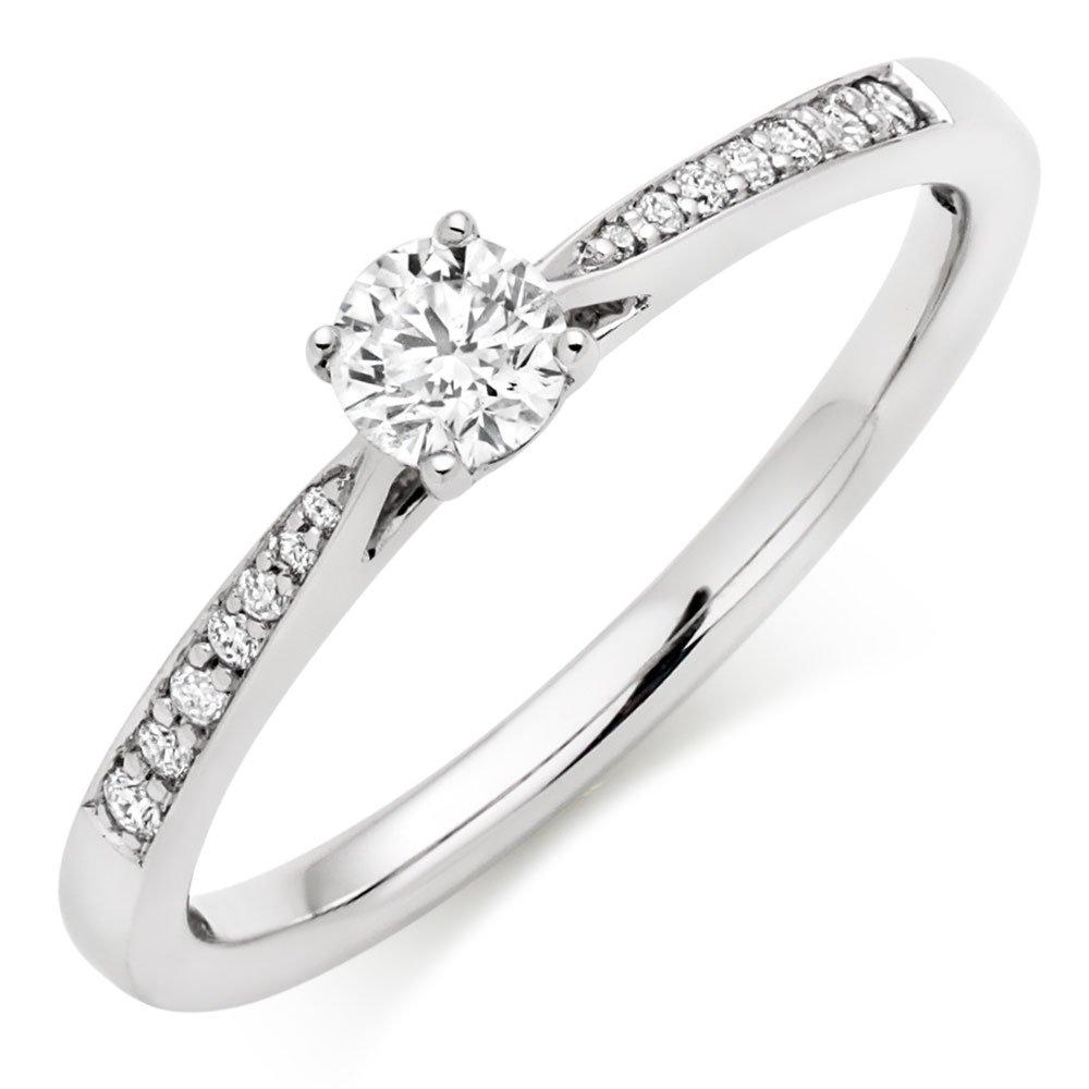 18ct White Gold Diamond Solitaire Ring | 0007977 | Beaverbrooks the ...