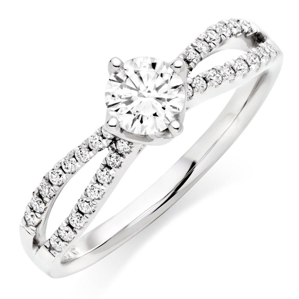 18ct White Gold Diamond Solitaire Ring | 0009871 | Beaverbrooks the ...