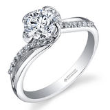 Maple Leaf Diamonds Wind's Embrace 18ct White Gold Diamond Solitaire Engagement Ring