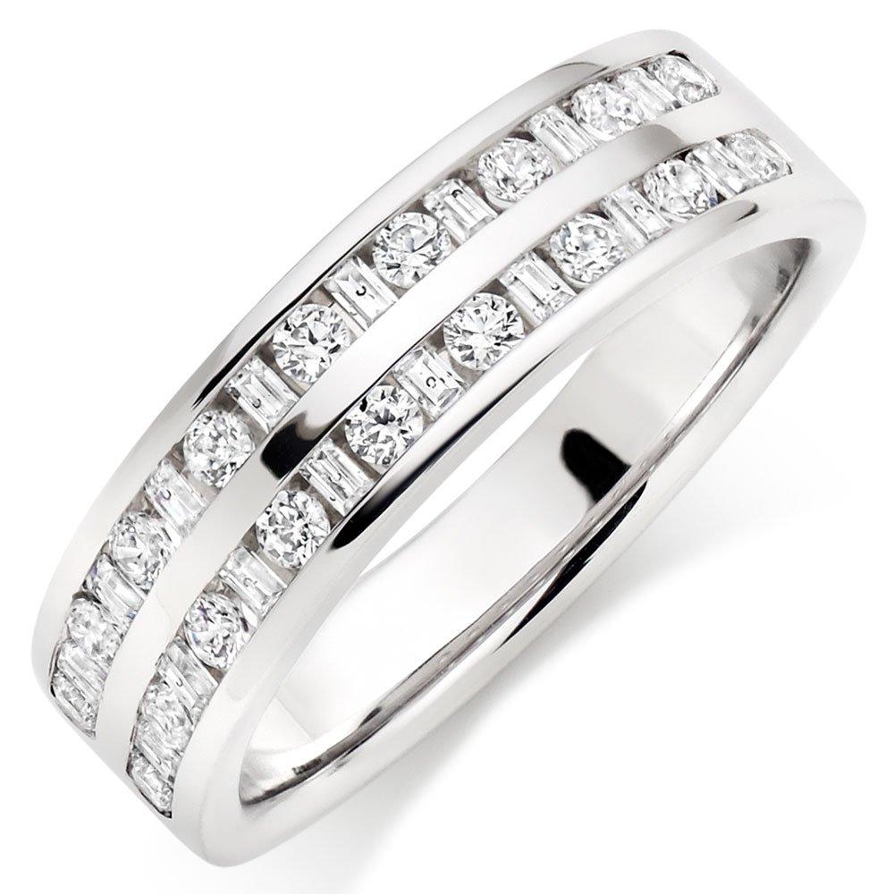 Beaverbrooks Women's 18ct White Gold Diamond Eternity Ring, Colour G Clarity SI1, Carat 0.50ct