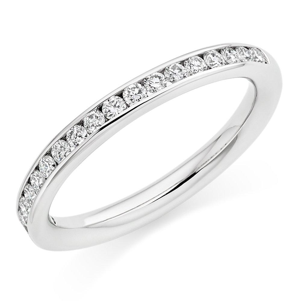 Platinum Diamond Half Eternity Ring | 0000280 | Beaverbrooks the Jewellers