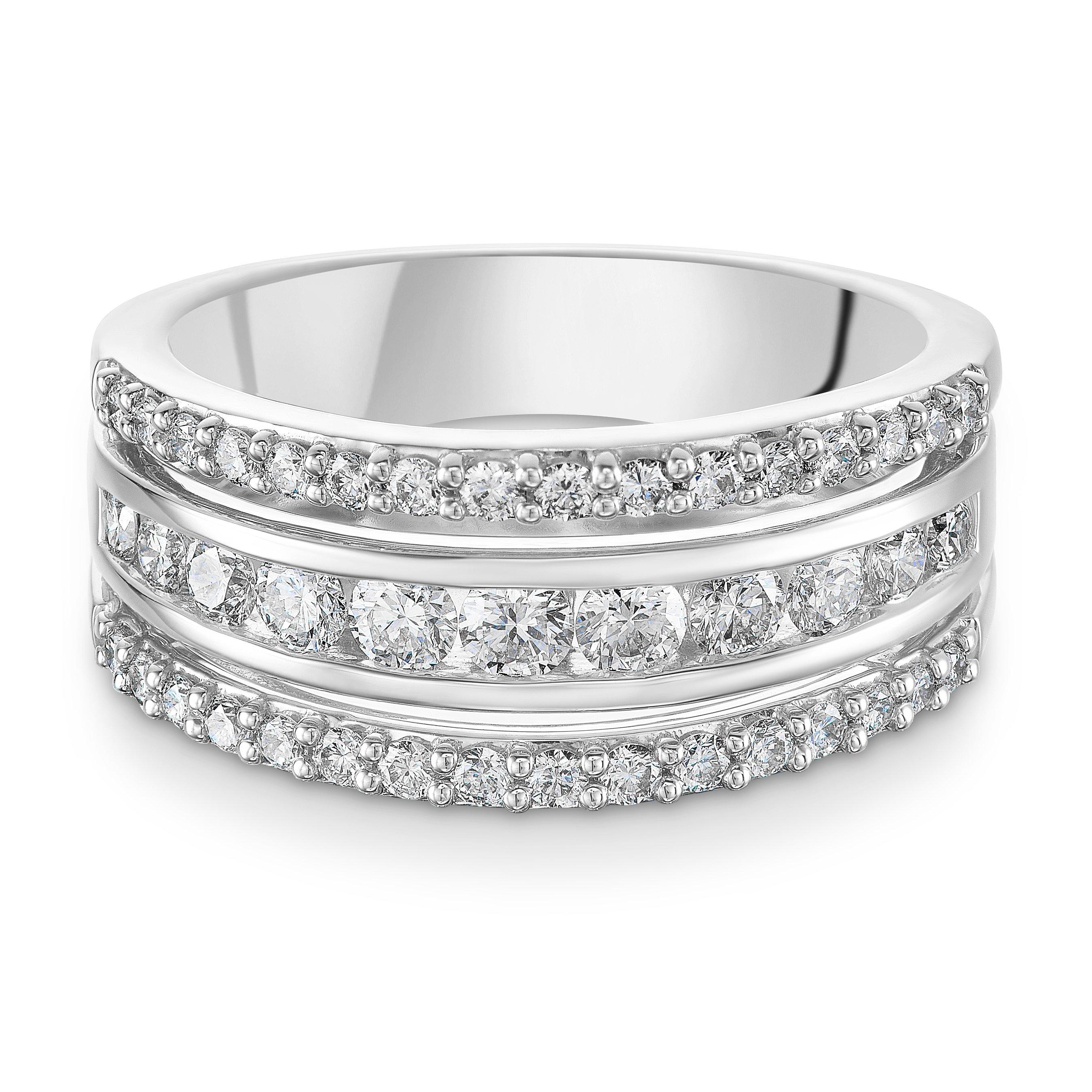 Platinum Diamond Half Eternity Ring