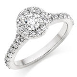 Hearts On Fire Transcend Platinum Diamond Halo Ring