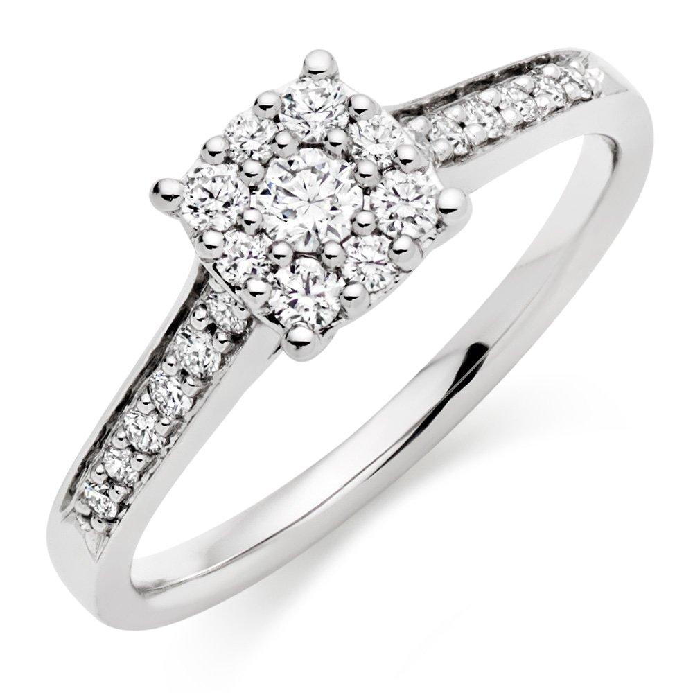 Platinum Diamond Cluster Ring