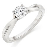Hearts On Fire Simply Bridal Platinum Diamond Solitaire Ring