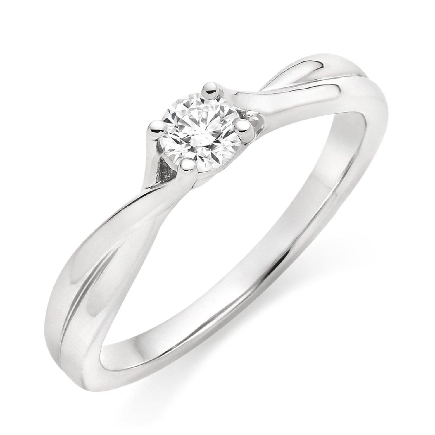 Twisted hot sale solitaire ring