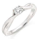 Hearts On Fire Simply Bridal Twist Platinum Diamond Solitaire Engagement Ring