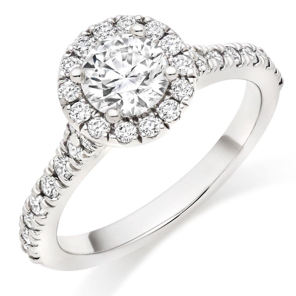 Hearts On Fire Transcend Platinum Diamond Halo Ring | 0008057 ...