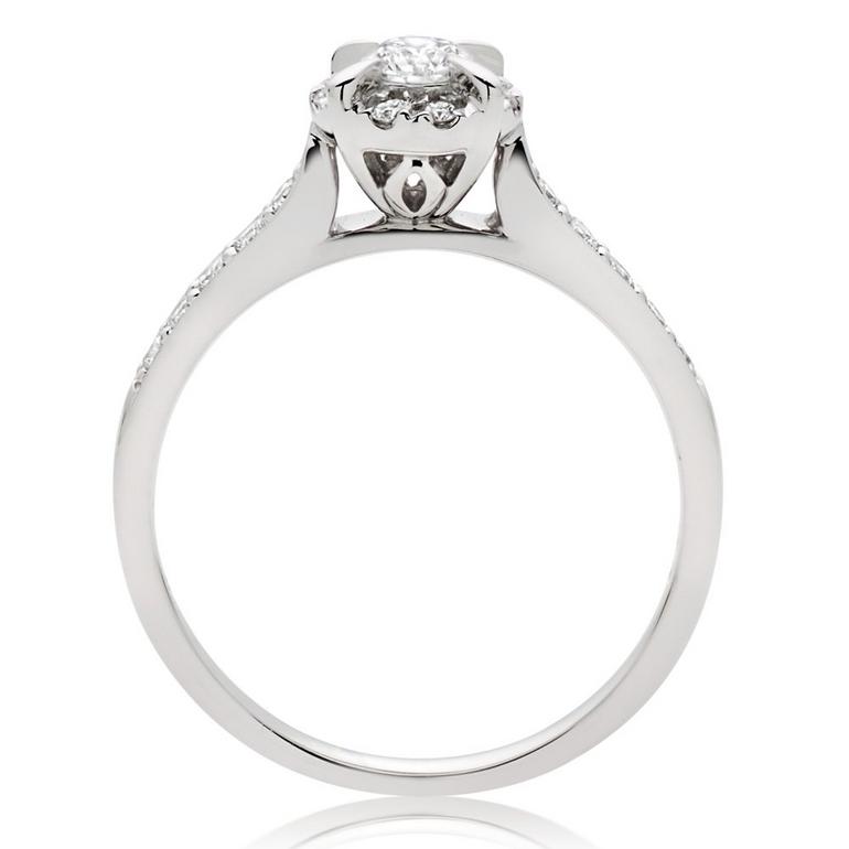 Platinum Diamond Halo Ring